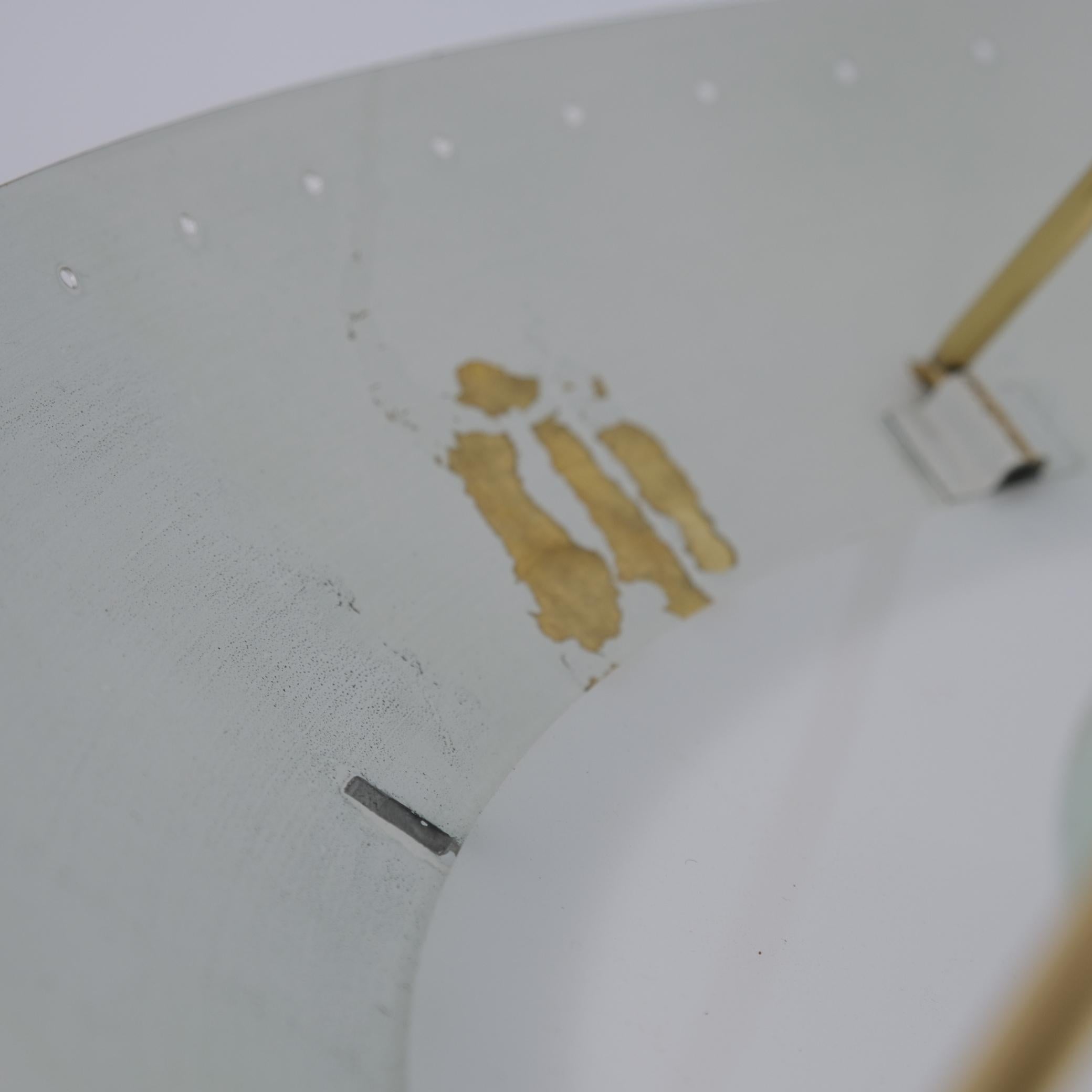 Metà XX secolo Lampada da soffitto modernista Model. ER 163 in ottone e acrilico, Itsu 1950s in vendita