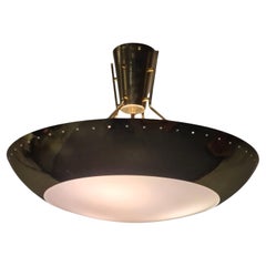 Modernistic Ceiling Lamp Model. ER 163 in Brass & Acrylic, Itsu 1950s