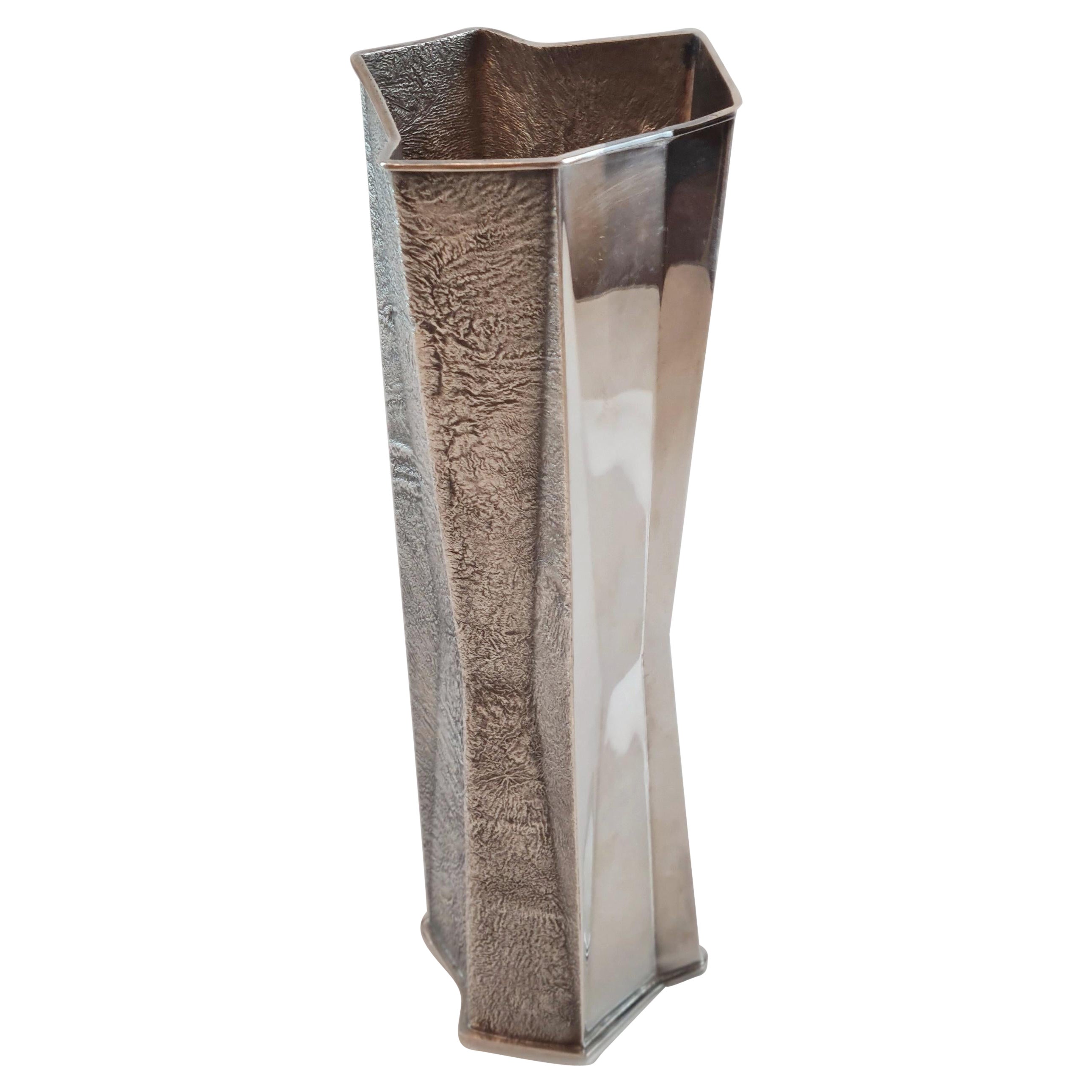 Modernistic Tapio Wirkkala Silver Vase, Kultakeskus Hämeenlinna - Finland, 1978