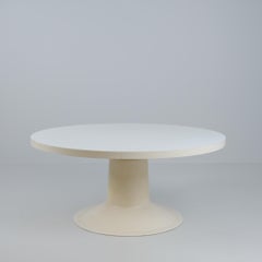 Modernistischer Yrjö Kukkapuro Saturnus Low Table in Weiß, Haimi 1970er