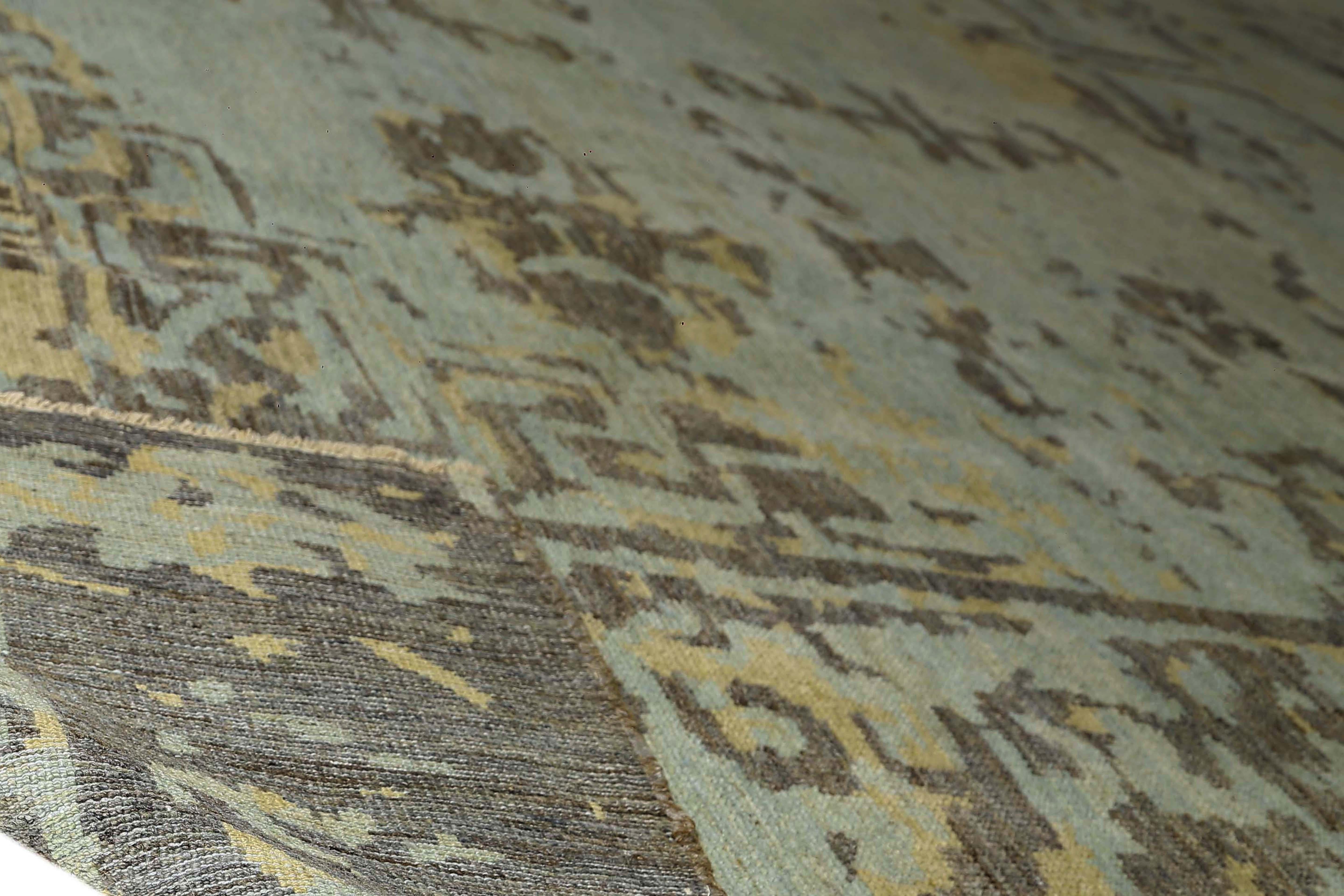 Alfombra Afganistán Sultanabad Circa 1990 - Lana Marrón Azul Claro - 95550 siglo XX en venta