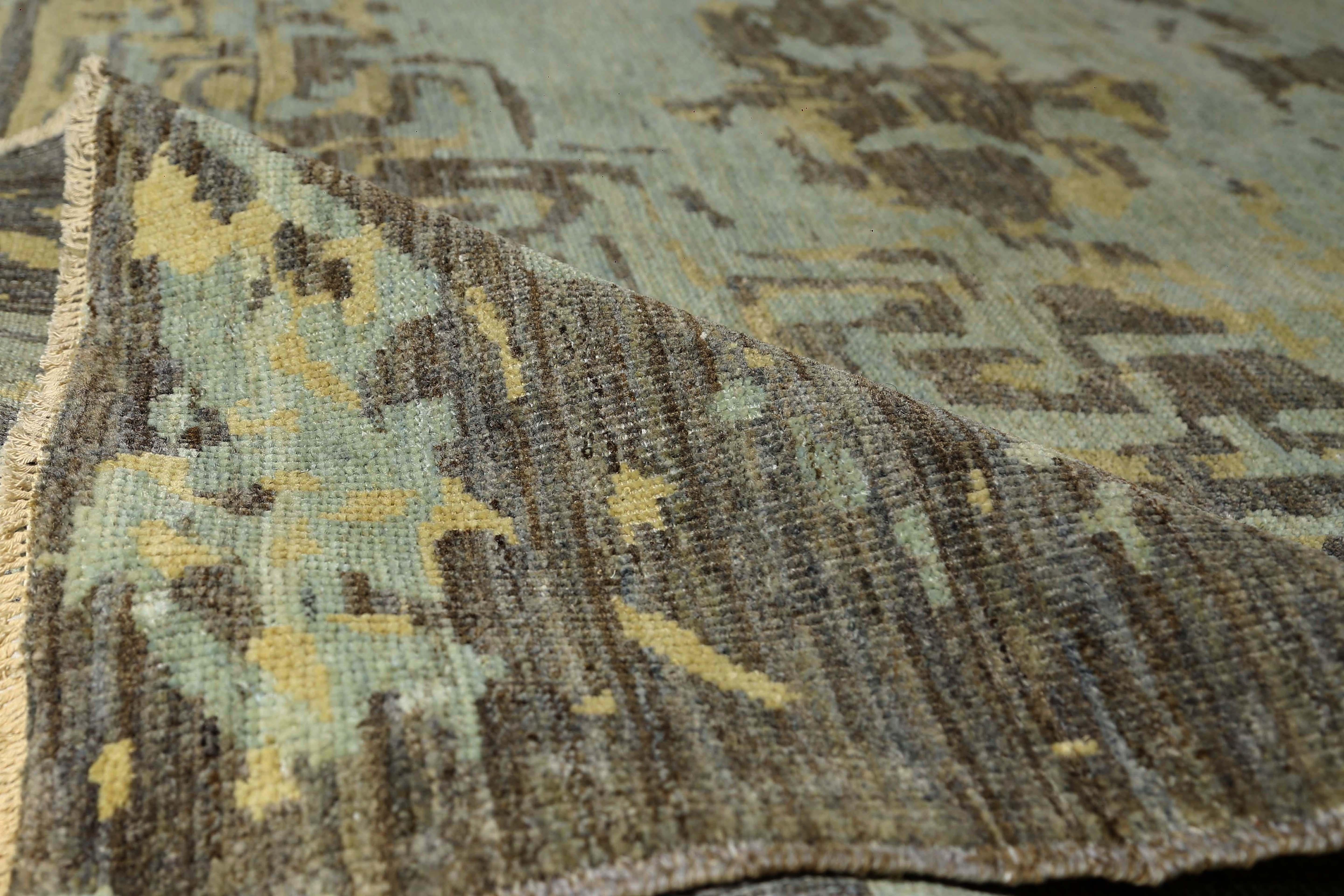 Alfombra Afganistán Sultanabad Circa 1990 - Lana Marrón Azul Claro - 95550 en venta 1