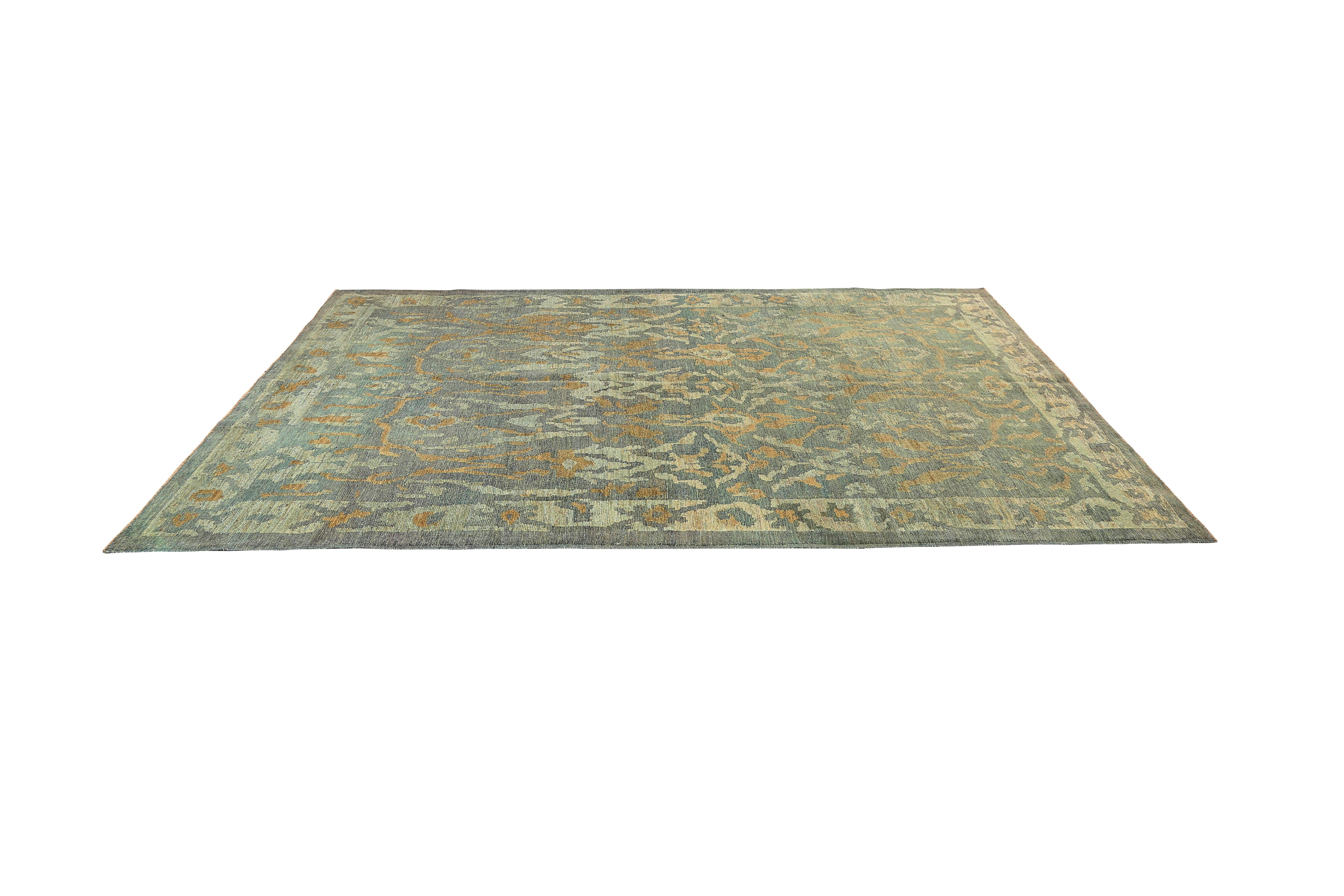 Afghan Modernized Turkish Sultanabad Handmade Rug For Sale
