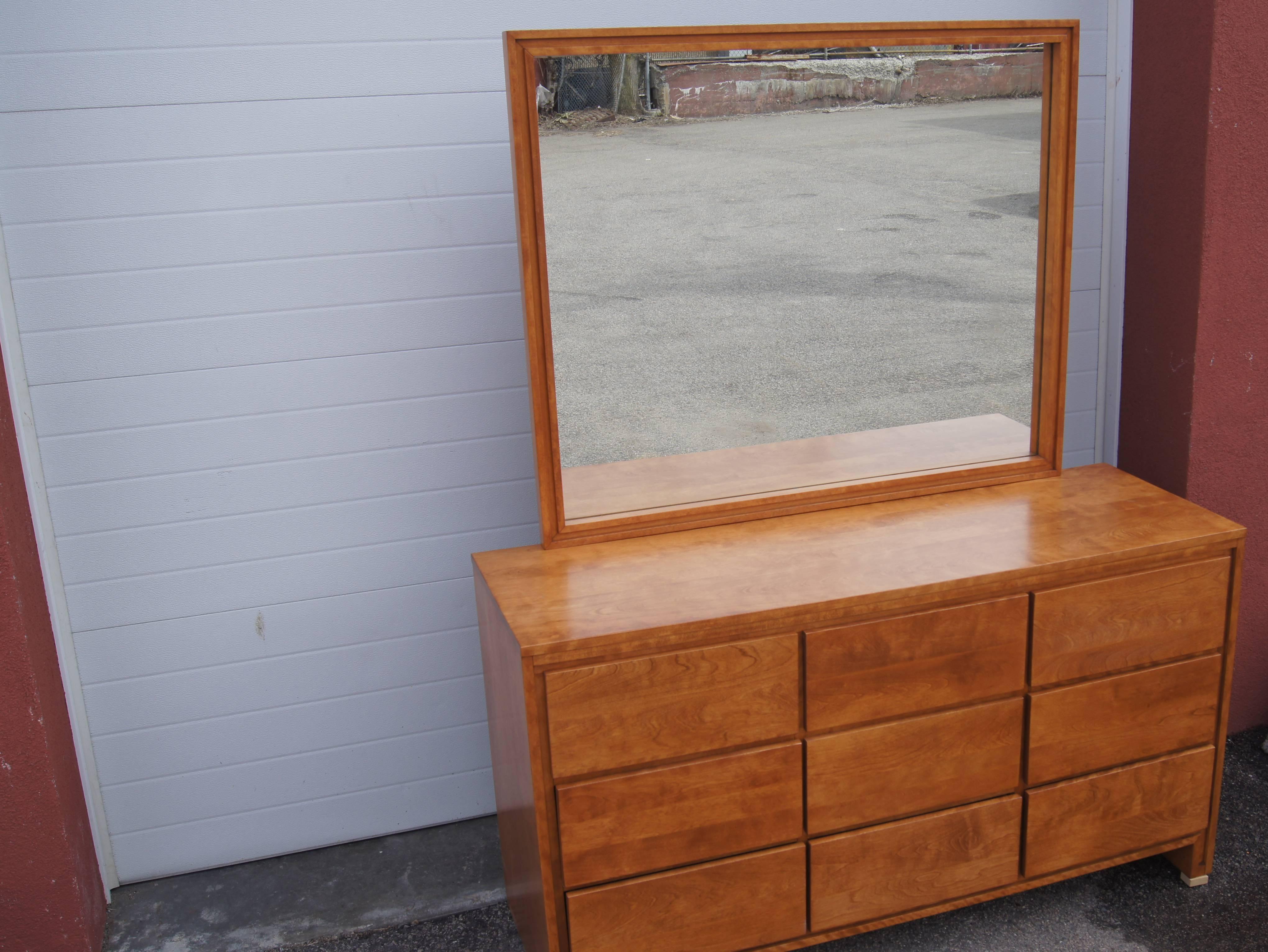 Modernmates Birch Dresser With Mirror By Leslie Diamond For Conant