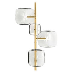 Moderno, Glass Pendant Lamp with 4-Lights by Massimo Castagna, Made in Italy