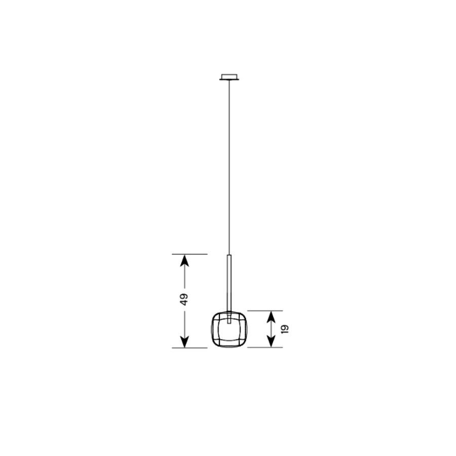 Moderno, lampada a sospensione in vetro con finitura oro lucido, Made in Italy In condizioni Nuovo in vendita a Beverly Hills, CA