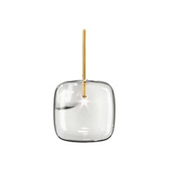 Lampe à suspension en verre Moderno, finition en or poli, fabriquée en Italie