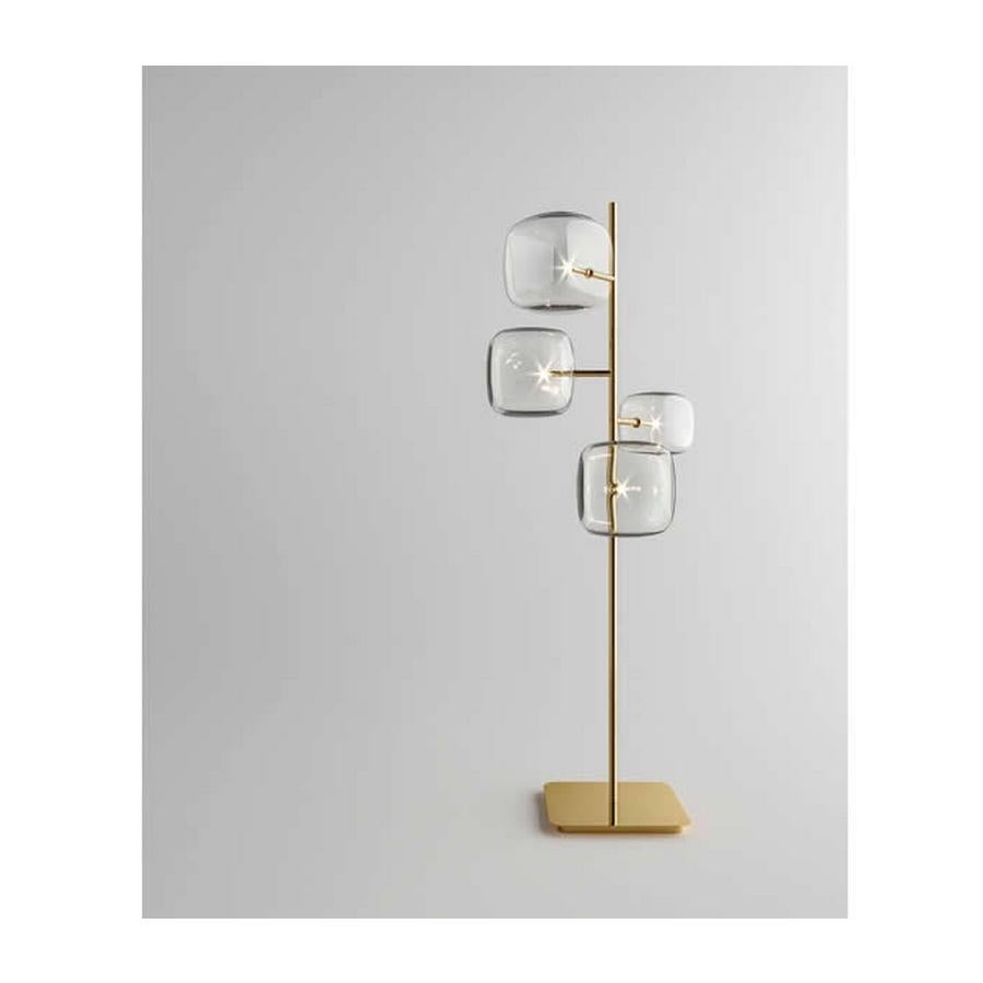 Moderne Lampadaire en verre Moderno à 4 éclairages de Massimo Castagna, fabriqué en Italie en vente