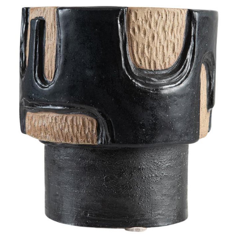 Moderno Pedestal Vessel in Glazed Stoneware by Trish DeMasi