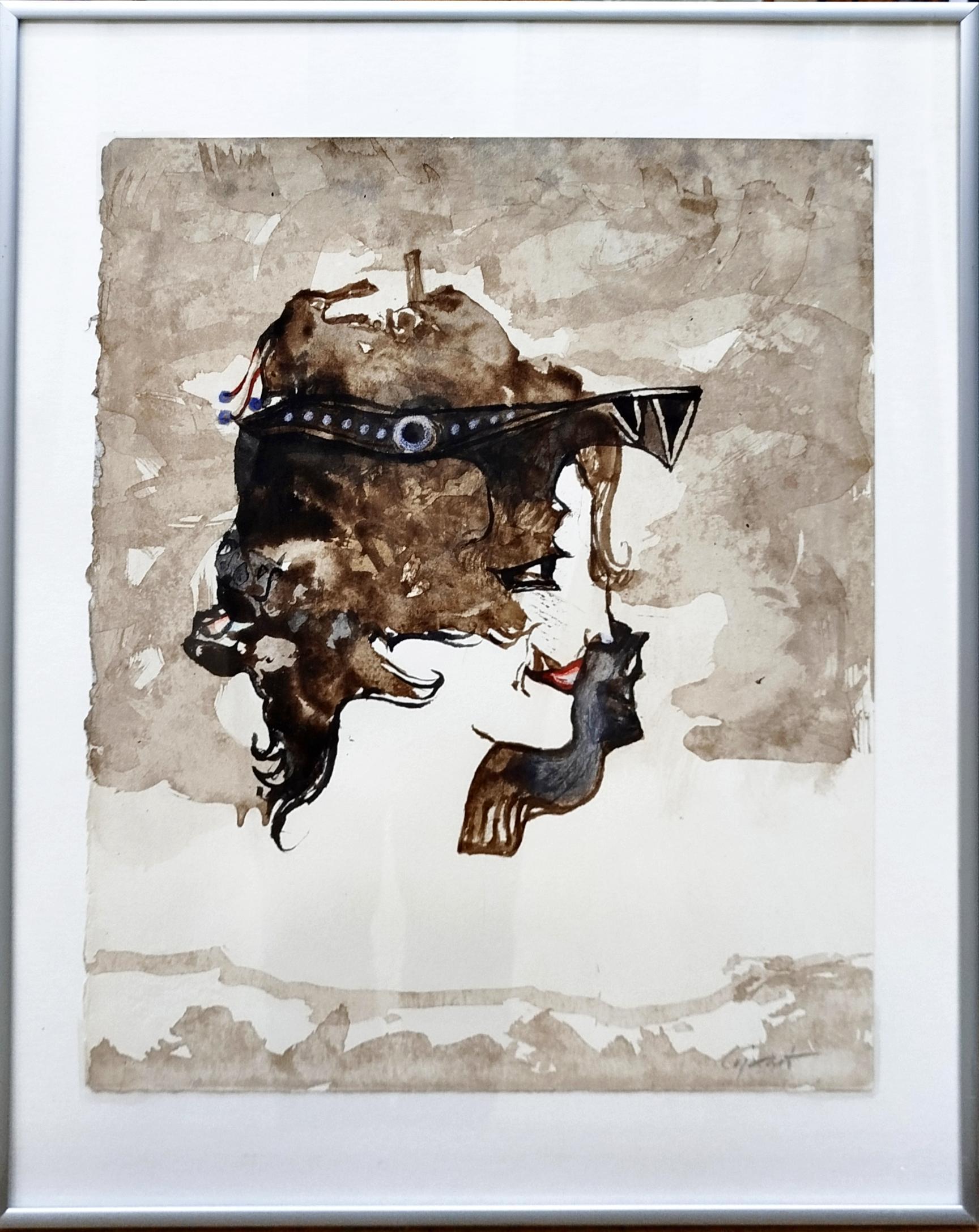 MODEST CUIXART. pittura a tecnica mista su cartone - Painting Moderno di Modest Cuixart i Tàpies