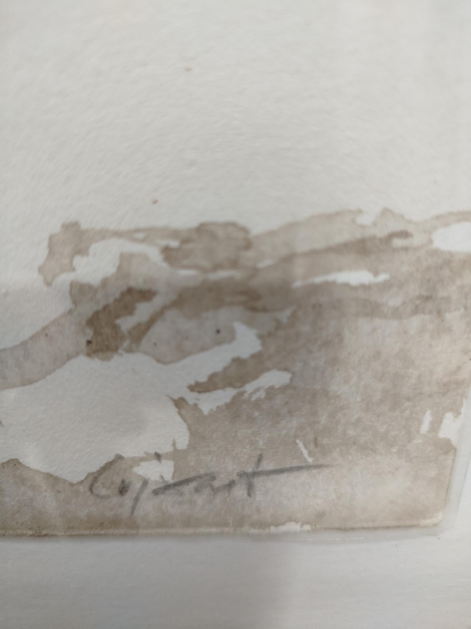 pittura su cartone a tecnica mista
CUIXART I TÀPIES, Modest (Barcellona, 1925 - Palafrugell, Girona, 2007). 
Inizialmente studiò medicina, ma abbandonò presto gli studi per dedicarsi alla pittura ed entrò nella Libera Accademia di Pittura di