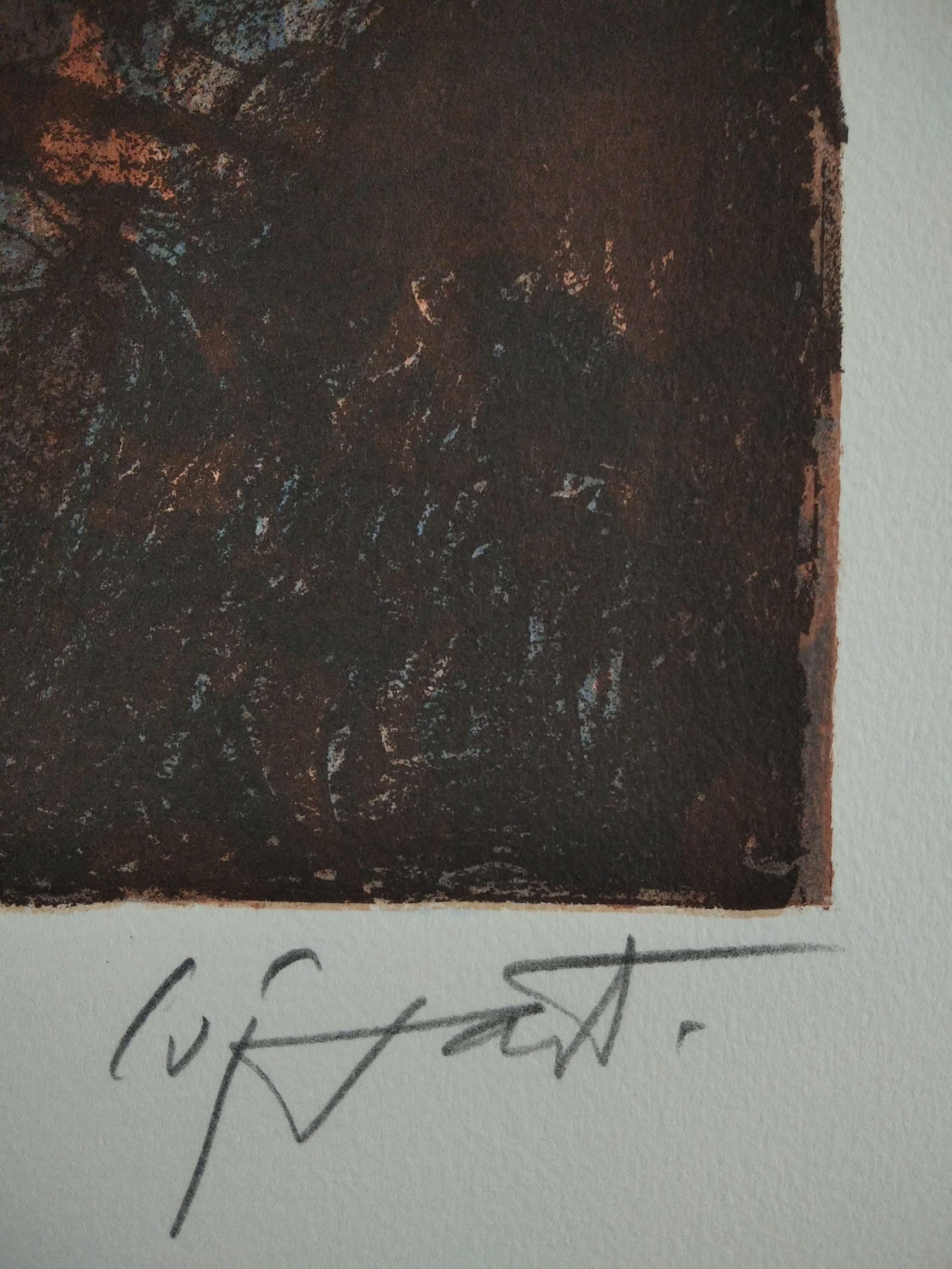 Untitled - Abstract Print by Modest Cuixart i Tàpies