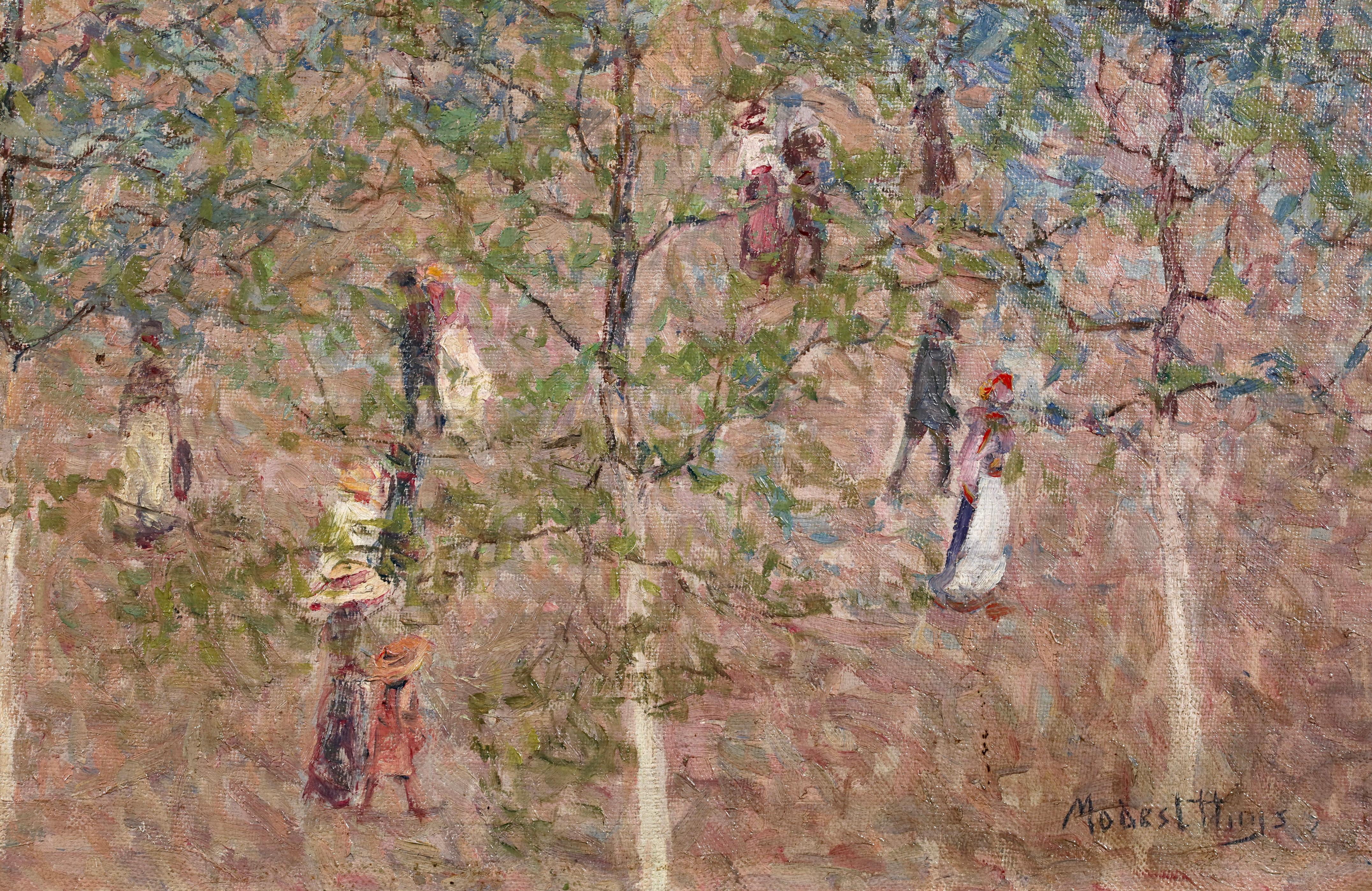 La Grande Parc a Oudenaarde – Postimpressionistische Landschaft, Öl von Modest Huys im Angebot 10
