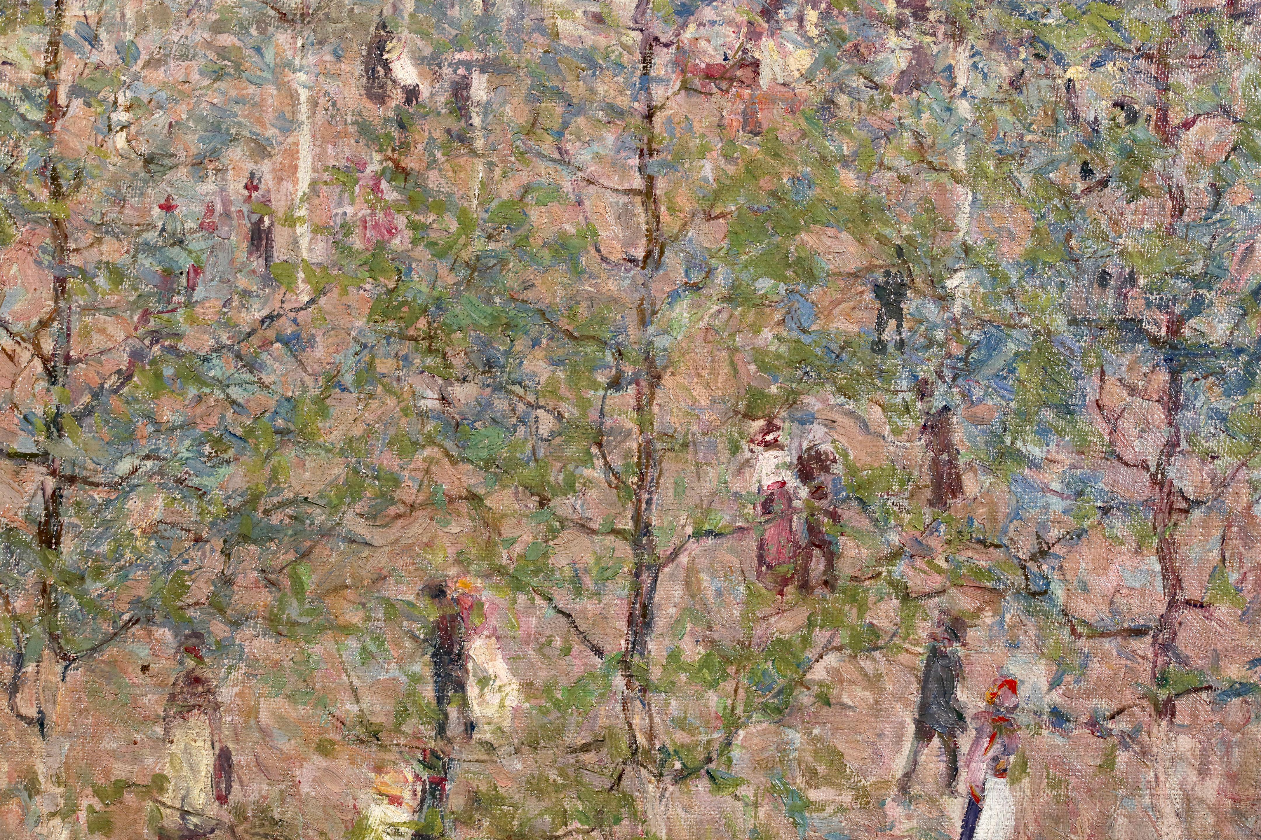La Grande Parc a Oudenaarde – Postimpressionistische Landschaft, Öl von Modest Huys im Angebot 2