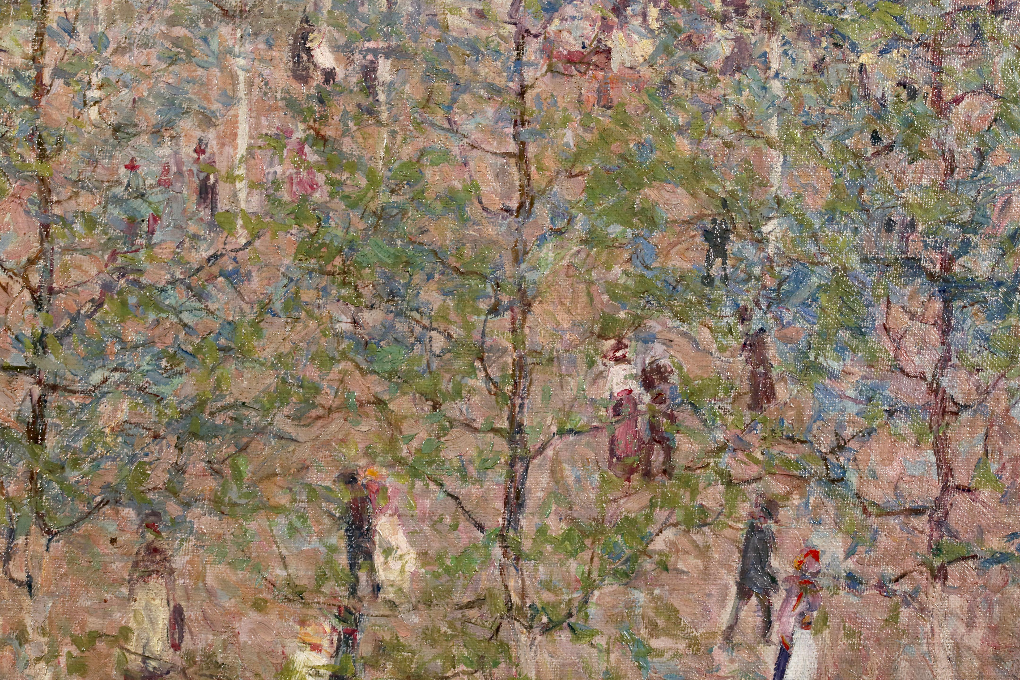 La Grande Parc a Oudenaarde – Postimpressionistische Landschaft, Öl von Modest Huys im Angebot 3