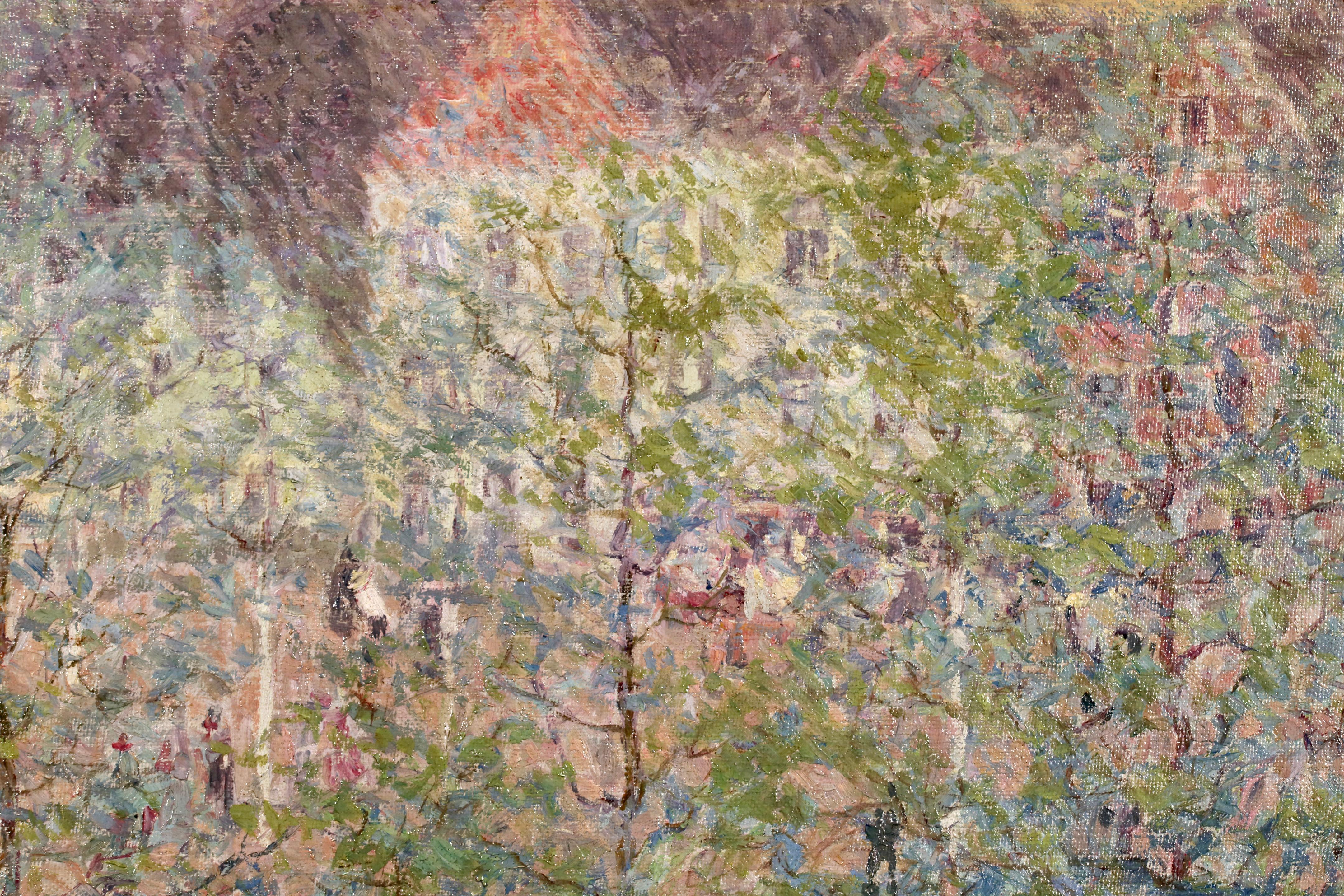 La Grande Parc a Oudenaarde – Postimpressionistische Landschaft, Öl von Modest Huys im Angebot 4