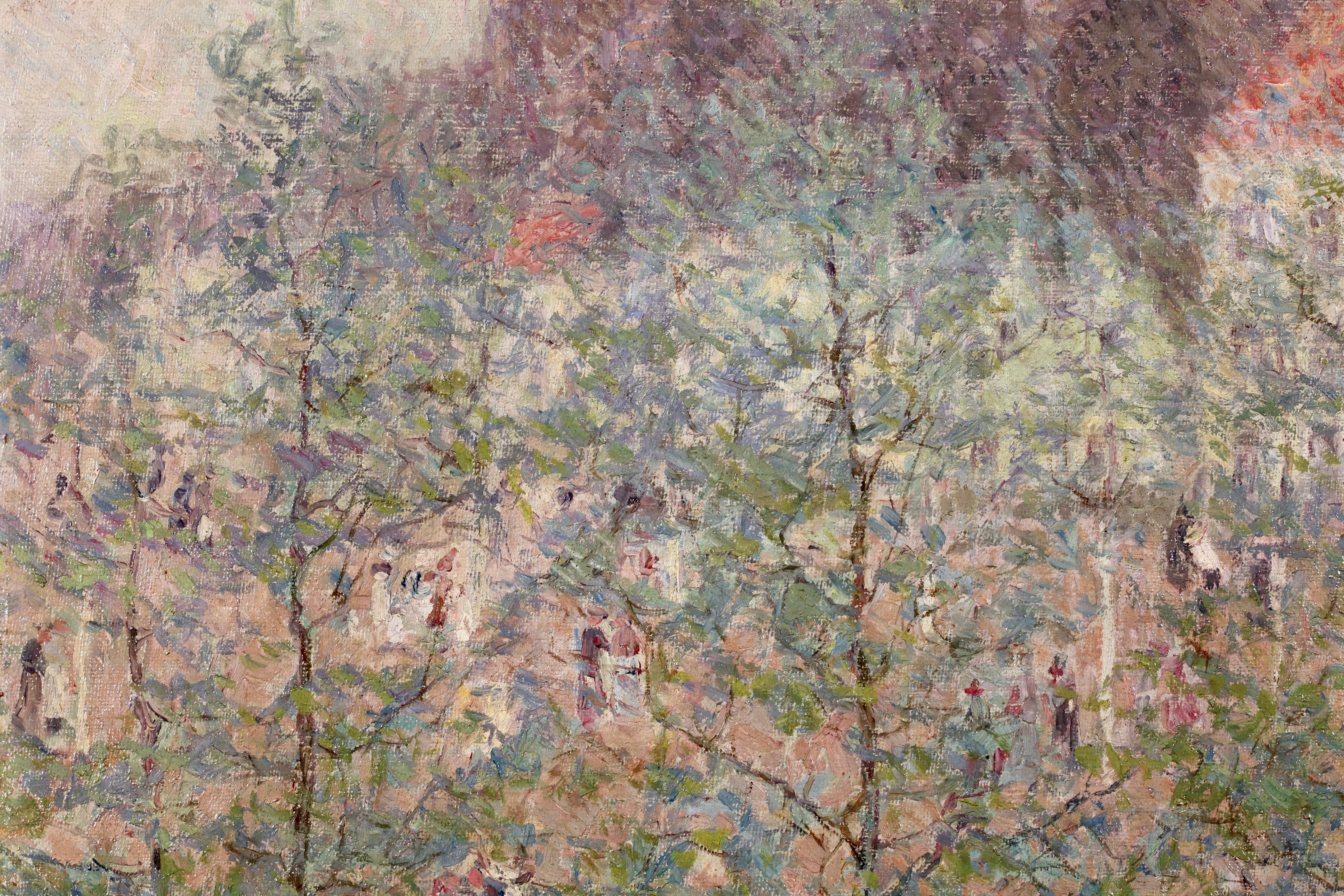 La Grande Parc a Oudenaarde – Postimpressionistische Landschaft, Öl von Modest Huys im Angebot 5