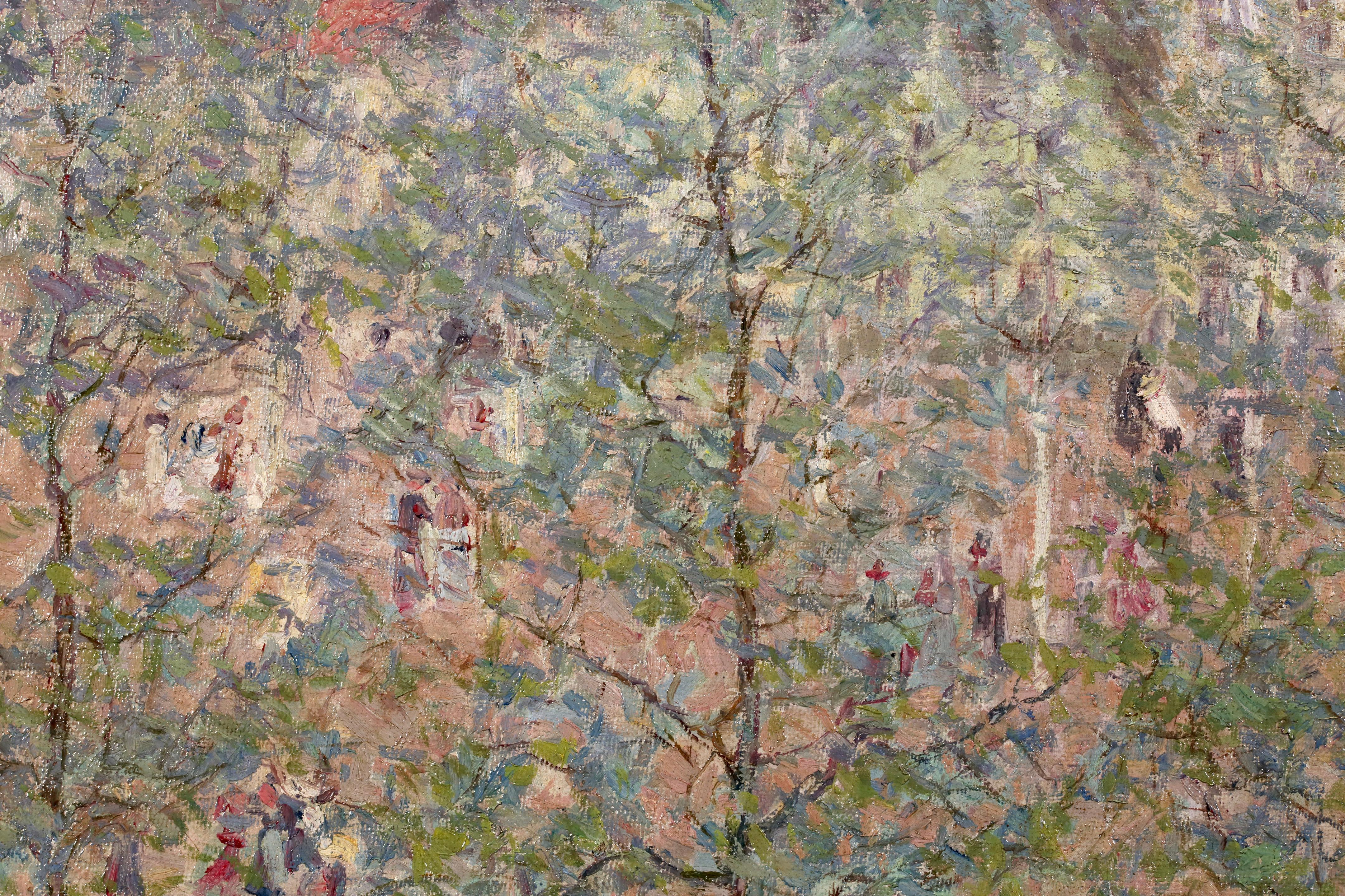 La Grande Parc a Oudenaarde – Postimpressionistische Landschaft, Öl von Modest Huys im Angebot 6