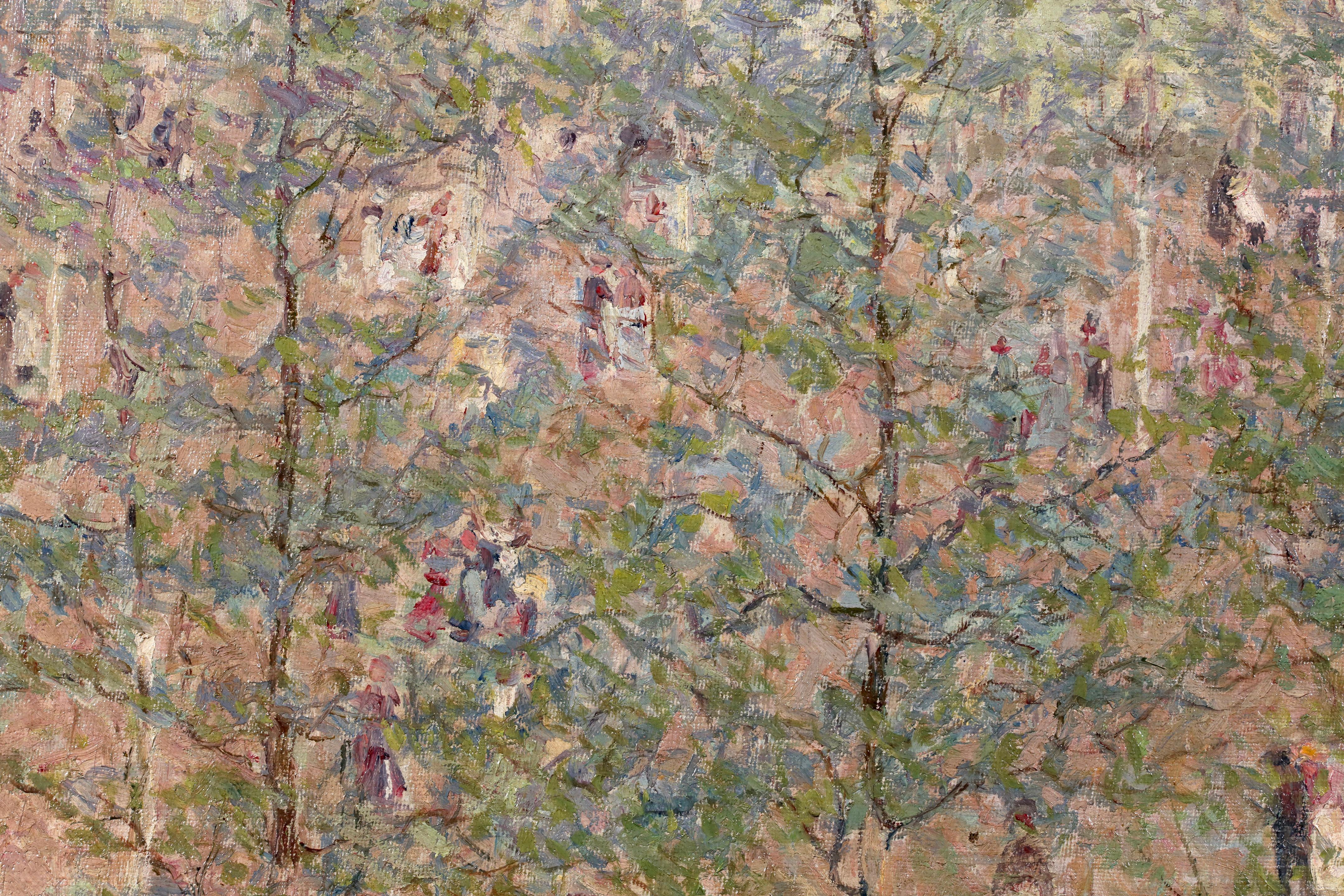 La Grande Parc a Oudenaarde – Postimpressionistische Landschaft, Öl von Modest Huys im Angebot 7