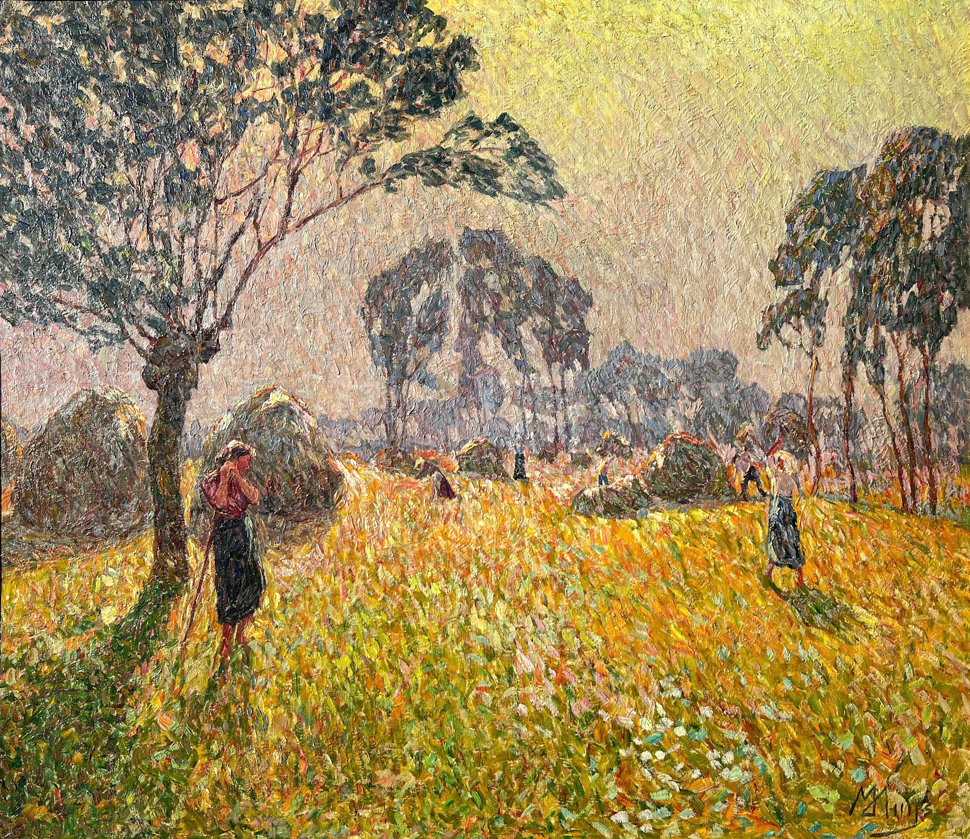 Modest Huys Landscape Painting - The Harvest