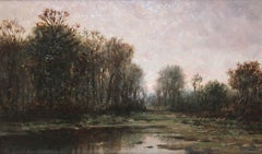 Paisaje crepuscular - Óleo sobre tabla