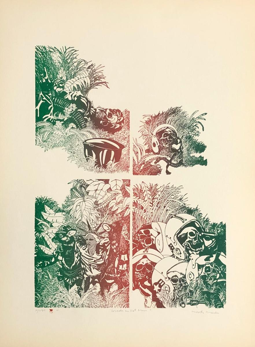 Cuban signed limited edition original art print silkscreen 23x17 in.