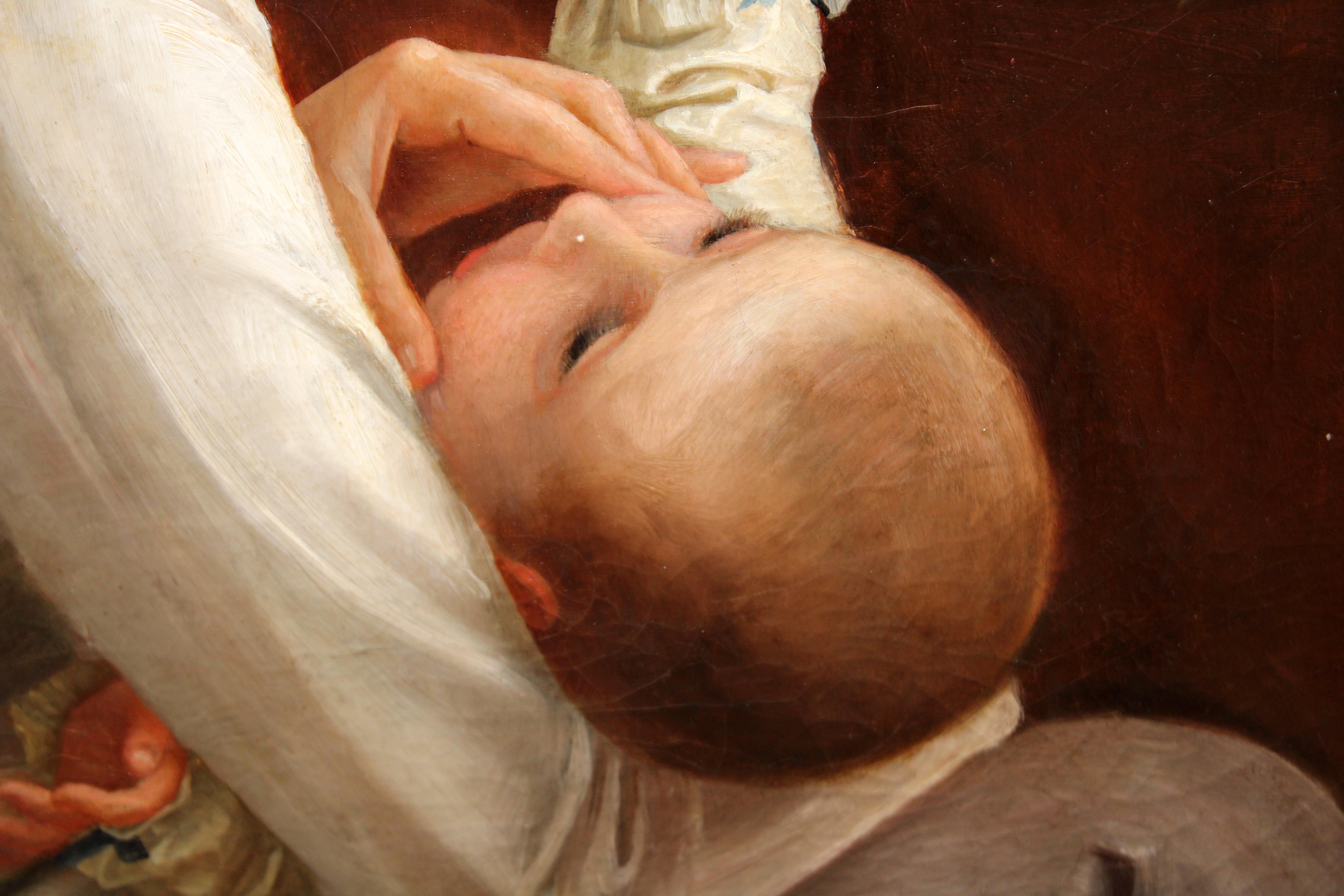 Óleo sobre lienzo - Maternidad en venta 5