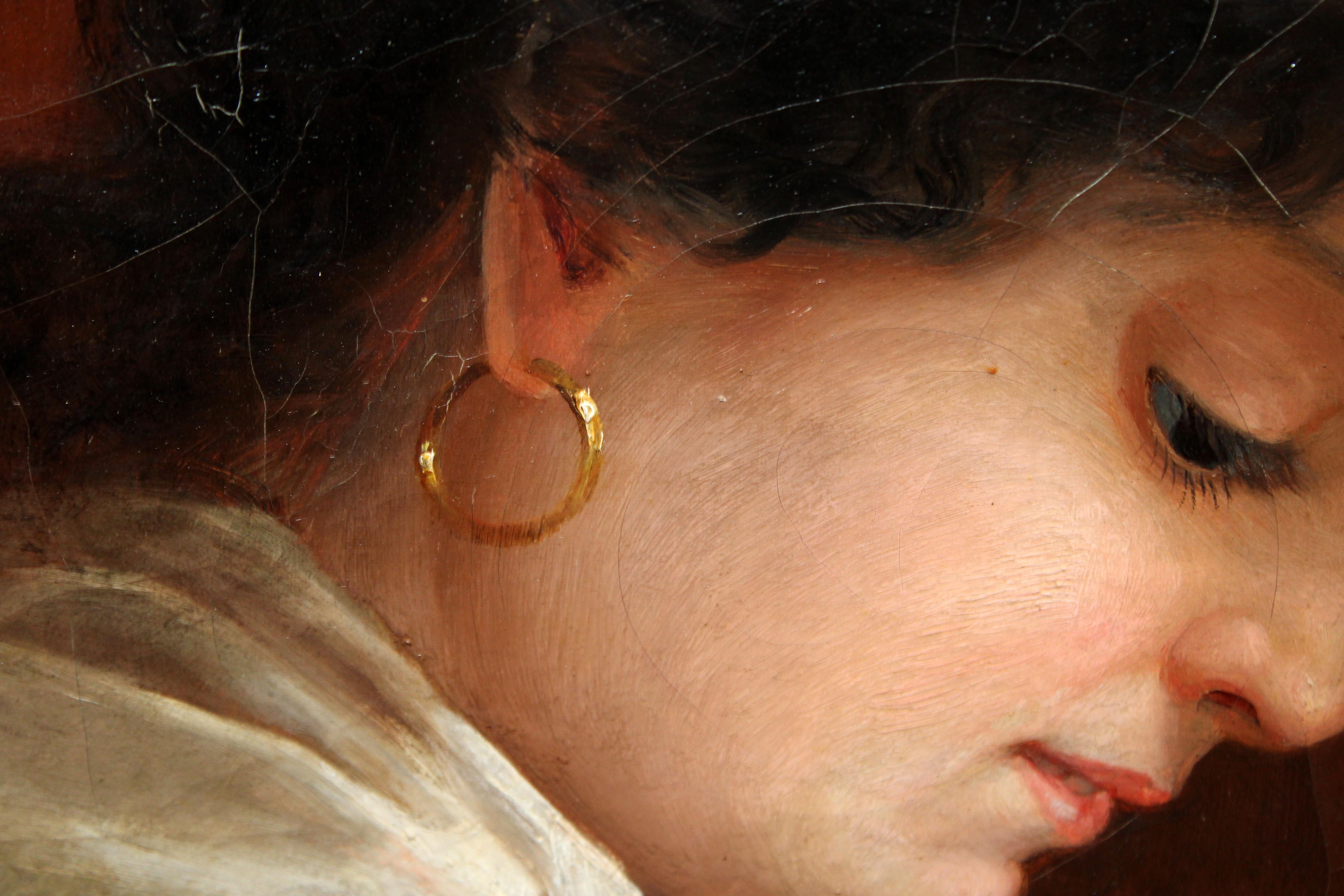 Óleo sobre lienzo - Maternidad en venta 1