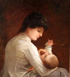 Óleo sobre lienzo - Maternidad