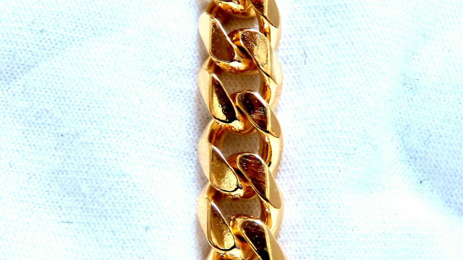 Modified Cuban Link Bracelet 14kt 39 Grams In New Condition For Sale In New York, NY