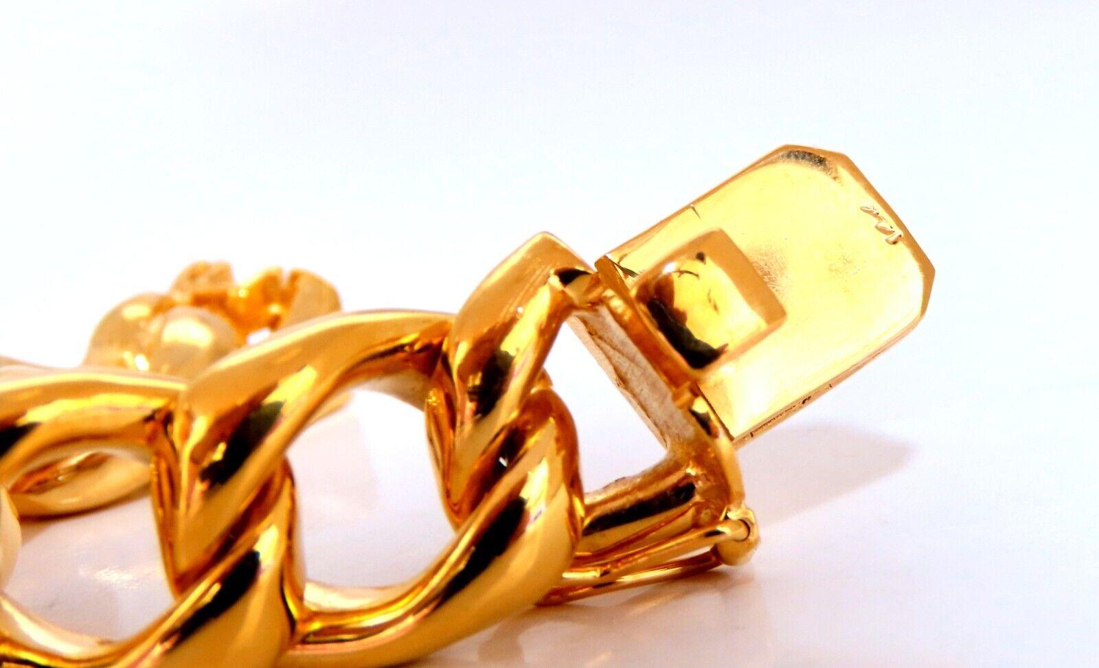 Femenino o masculino Modified Cuban Link Bracelet 14kt 63 Grams en venta