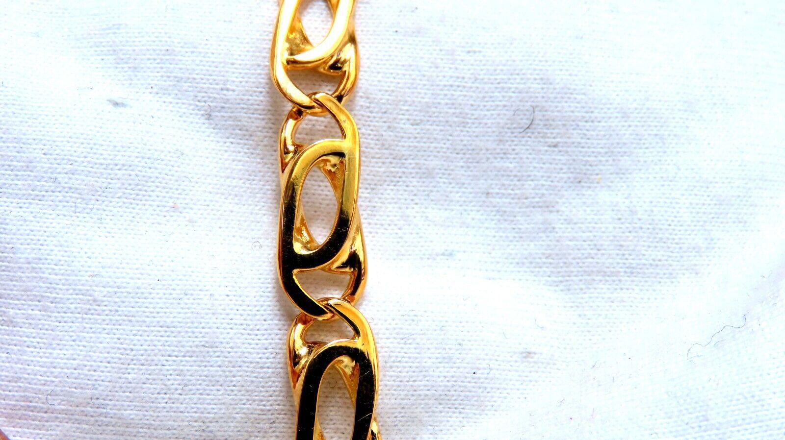 Modified Paper Clip Link Bracelet 14kt 15.6 Grams In New Condition For Sale In New York, NY