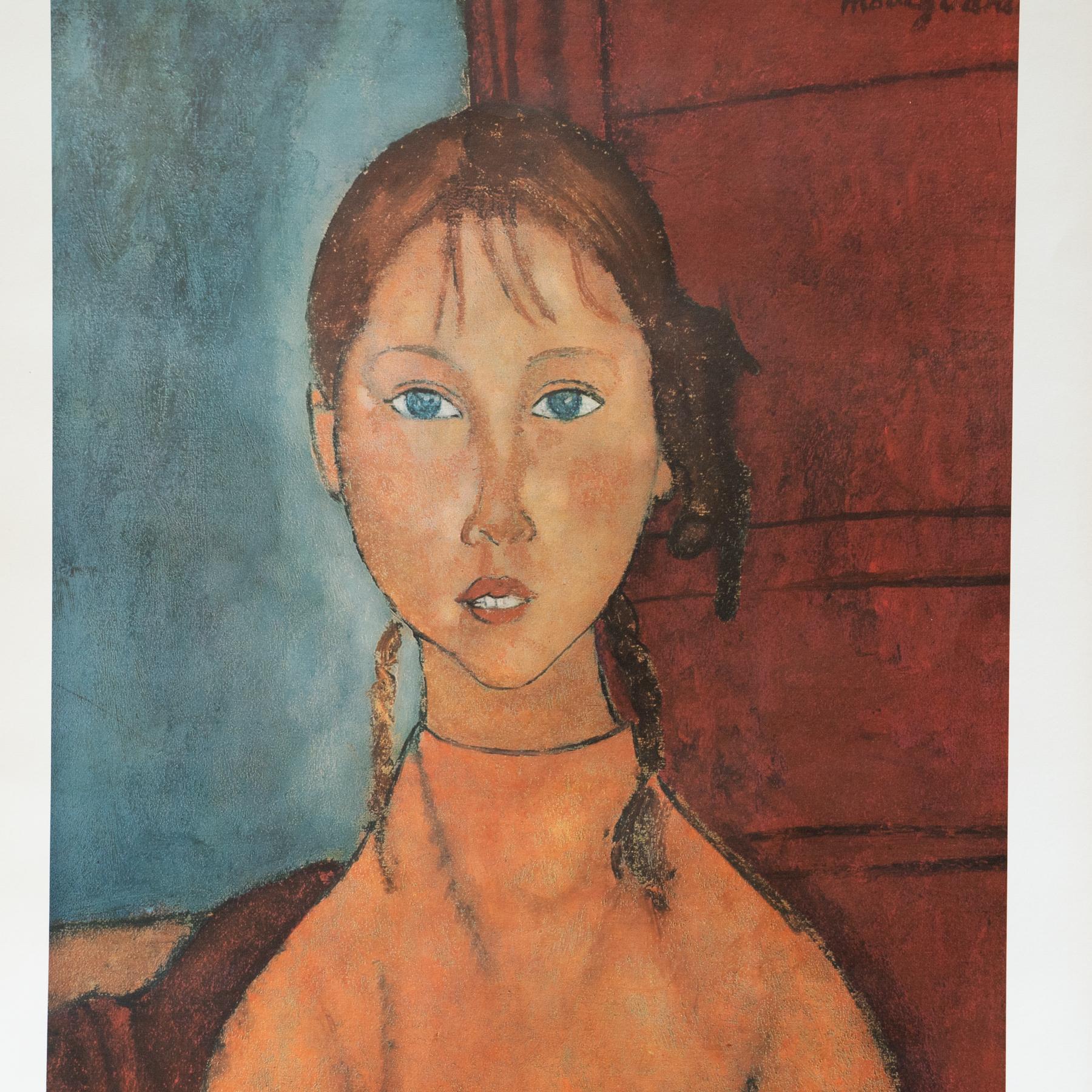 Dutch Modigliani Amadeo “Girls with Braids” Abrams Print, circa 1970 For Sale