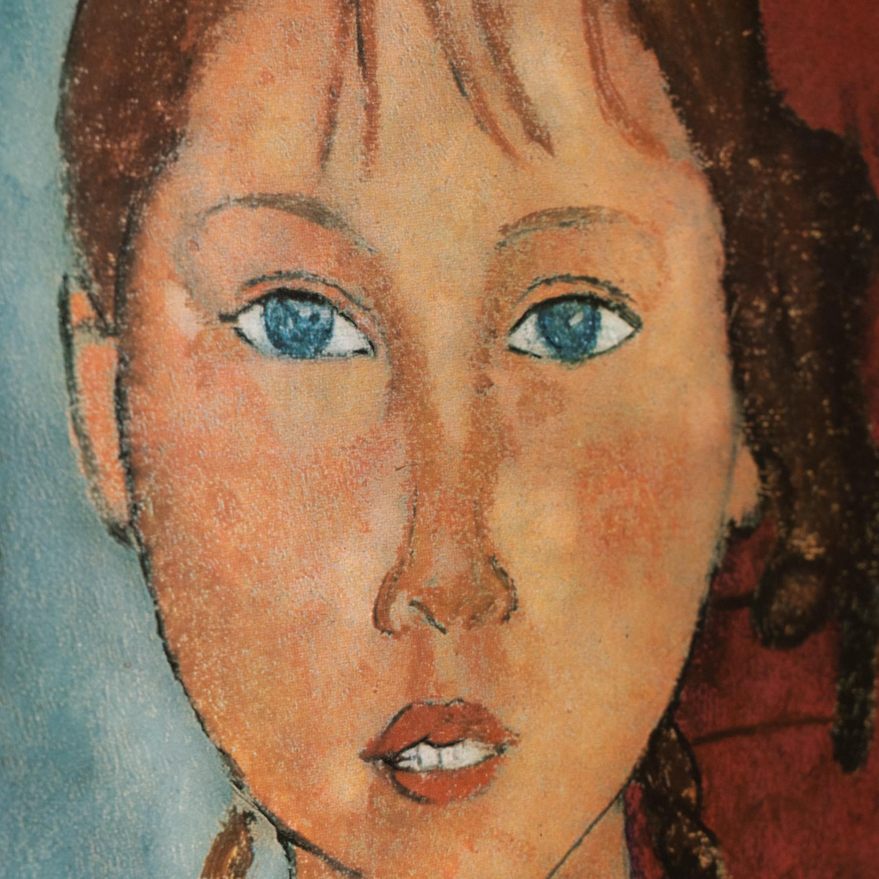 Paper Modigliani Amadeo “Girls with Braids” Abrams Print, circa 1970 For Sale