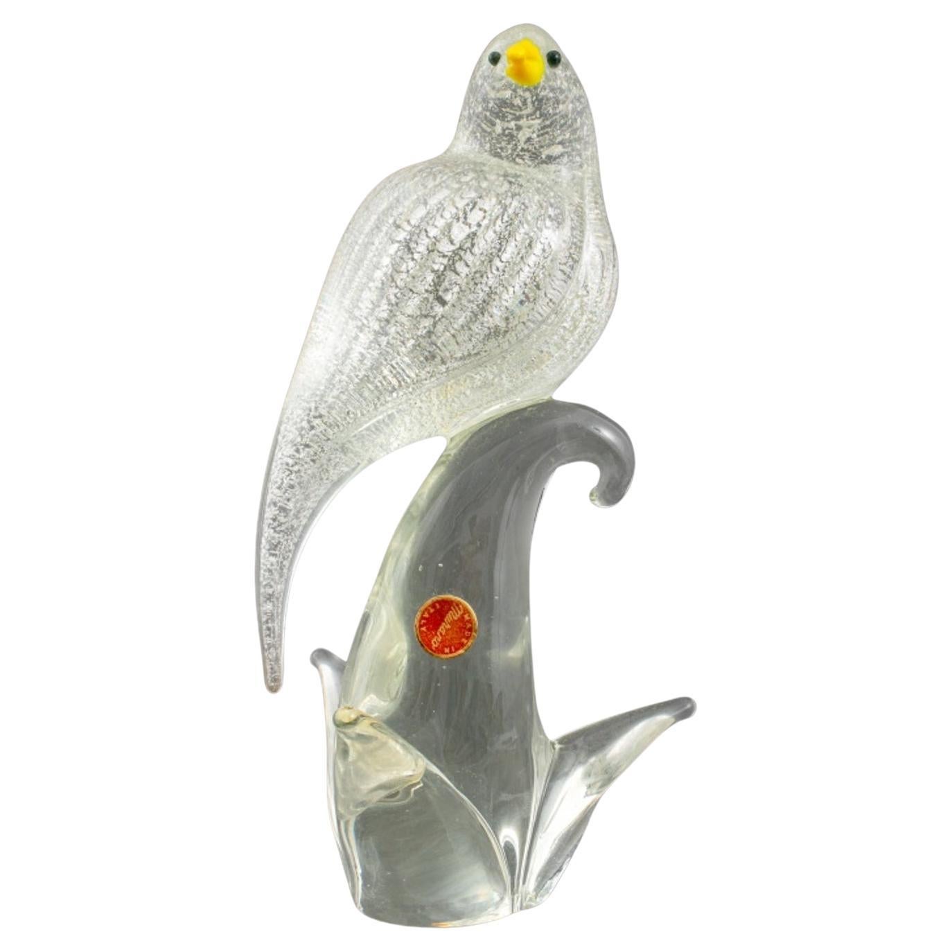 Modigliani Design Murano Glass Bird Sculpture For Sale