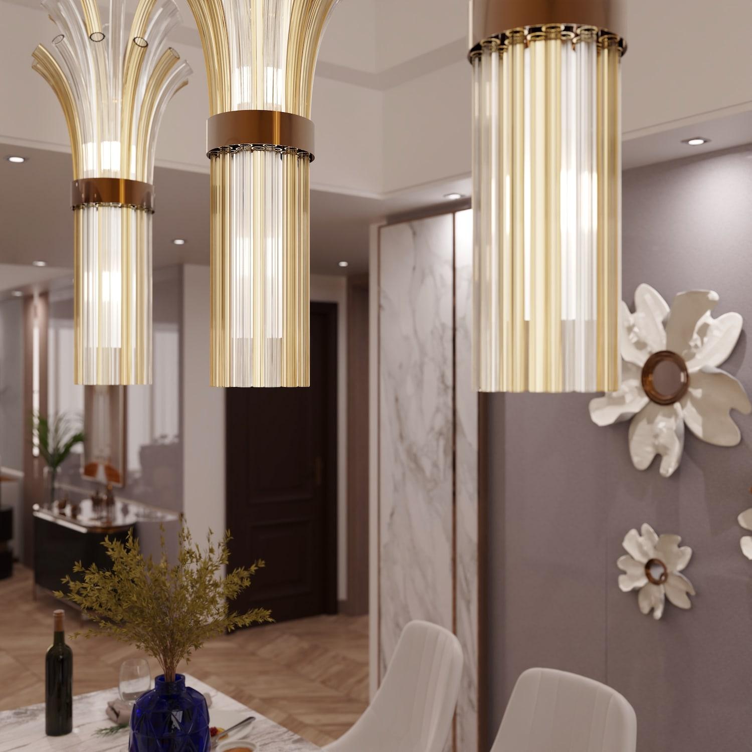 Contemporary MODIGLIANI Lampadario Sospeso in Vetro di Murano Design Made in Italy For Sale