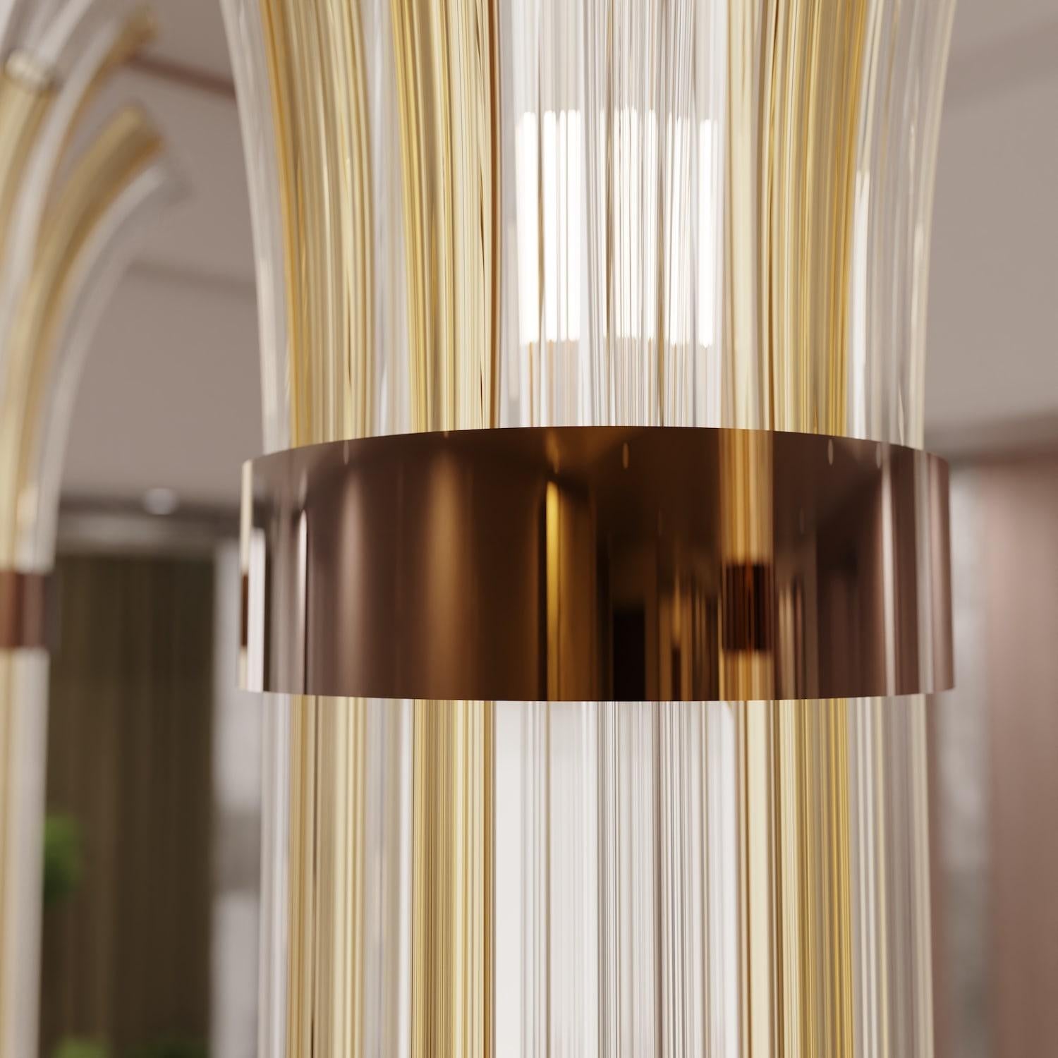 MODIGLIANI Lampadario Sospeso in Vetro di Murano Design Made in Italy For Sale 2