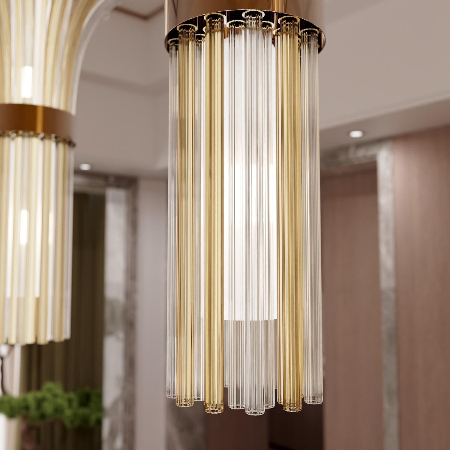 MODIGLIANI Lampadario Sospeso in Vetro di Murano Design Made in Italy For Sale 4