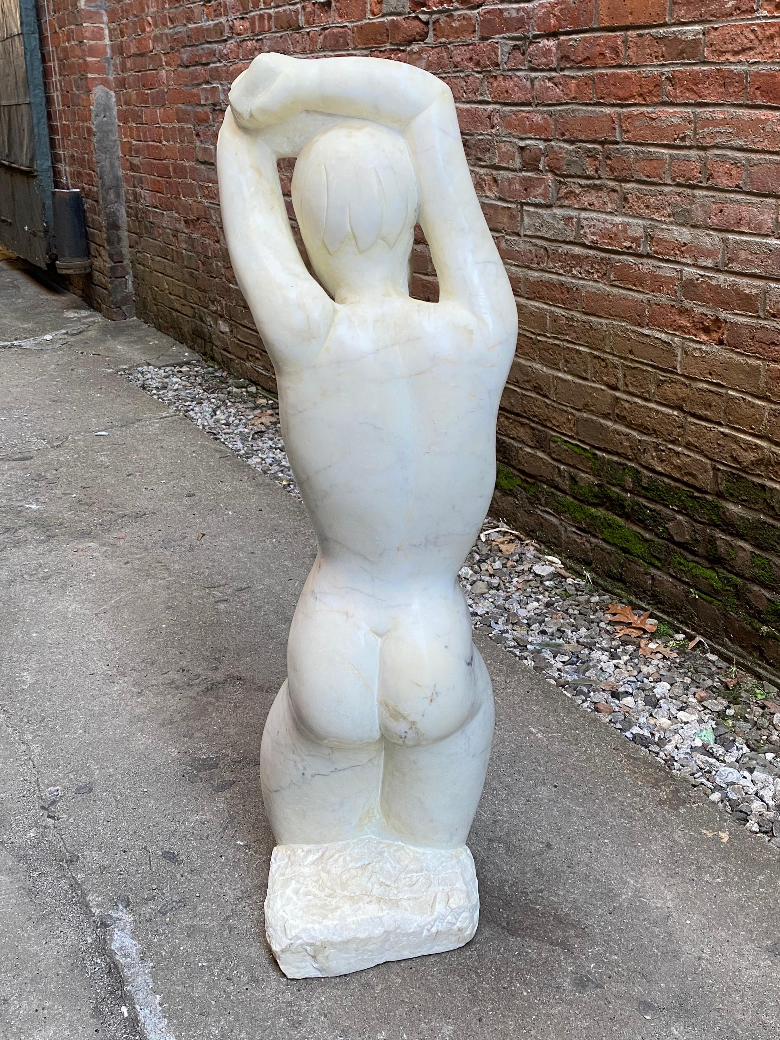 Standing Nude Marble Sculpture In Good Condition In Garnerville, NY