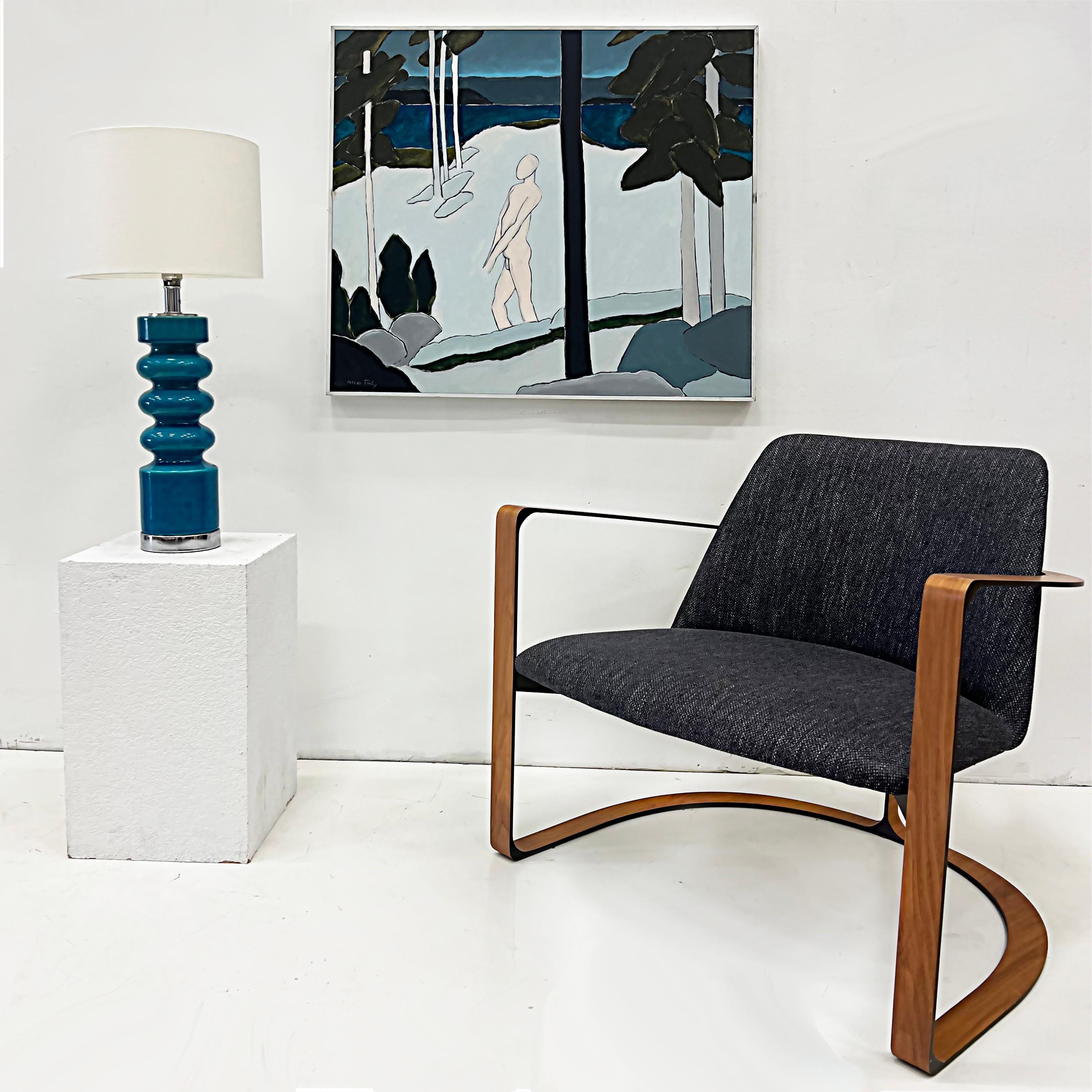 Modloft Modern John Vesey dark shadow lounge armchair.

Offered for sale is a John Vesey 