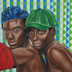 Regards Liés - 21st Century, Contemporary portrait, Mixed media, Africa