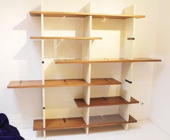 Bibliothèque modulable modèle 'Domino' par Eugenio Gerli pour Tecno Milano:: Italie 1966