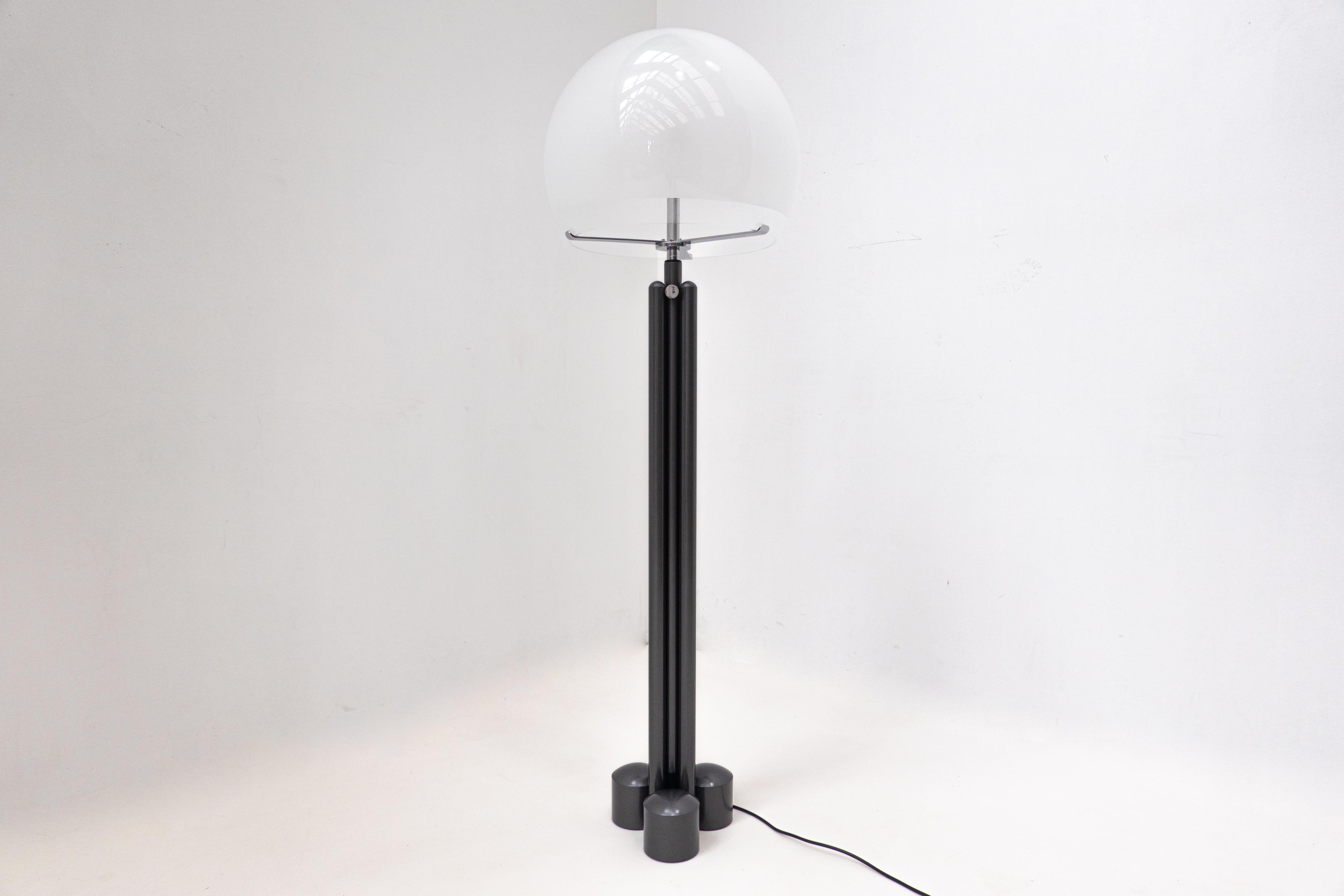 Mid-20th Century Modulable Height Floor Lamp by Luigi Caccia Dominioni Model LTE 13 Porcino For Sale