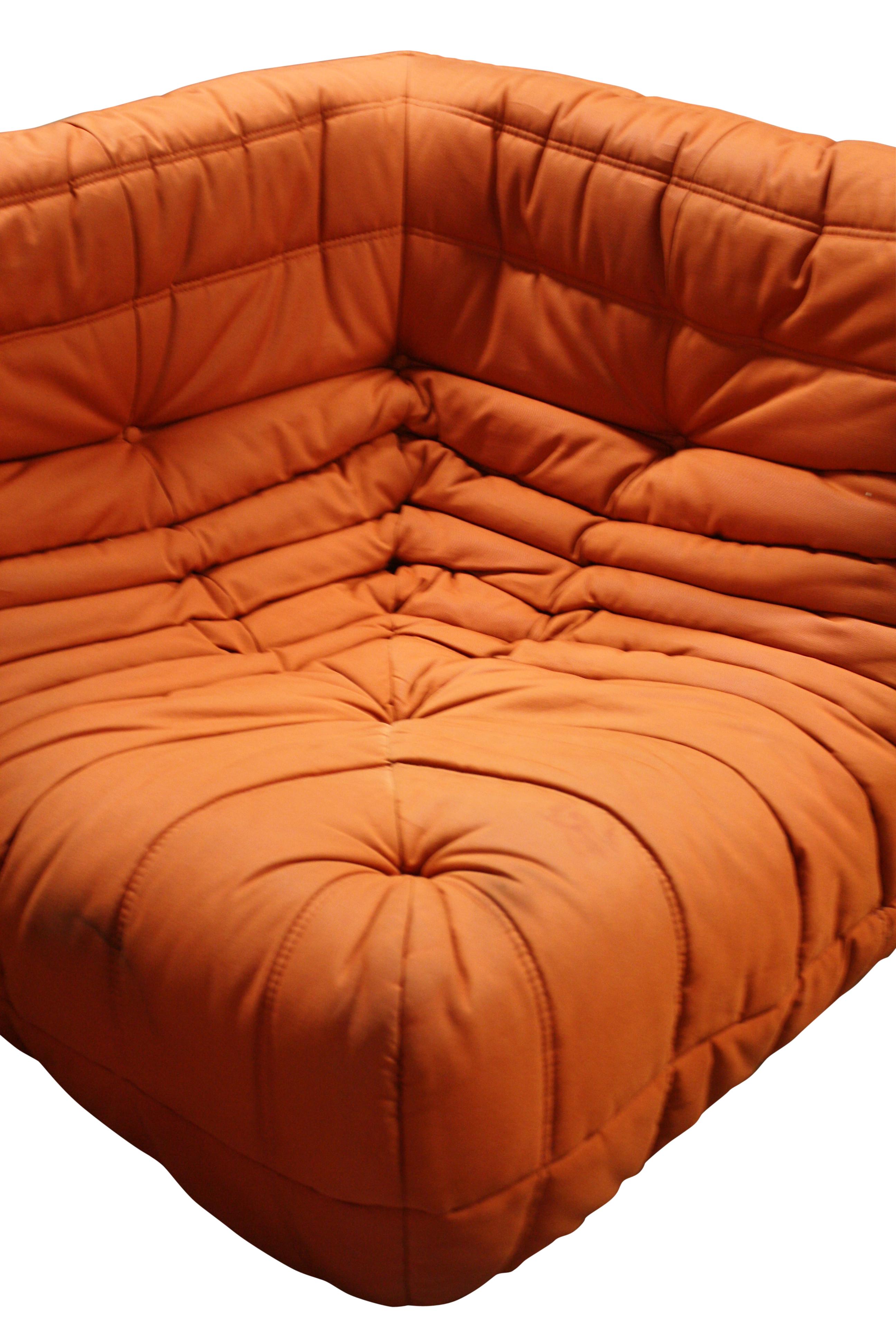 Modular 3-Piece Orange Sofa by Michel Ducaroy for Ligne Roset 3