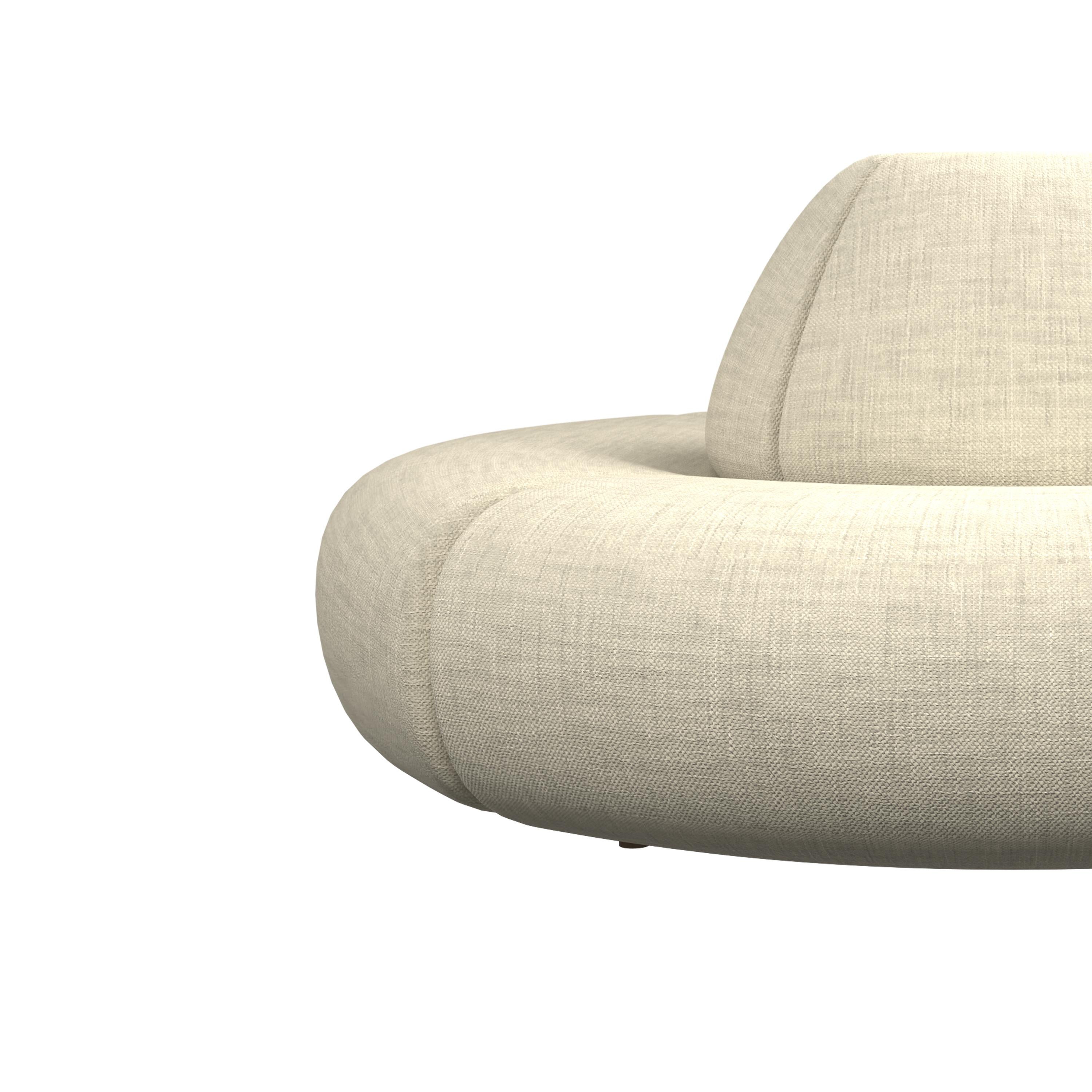 Portugais Modulaire 4 places Handcraft T2 en tissu beige uni fait main par Murmurio en vente