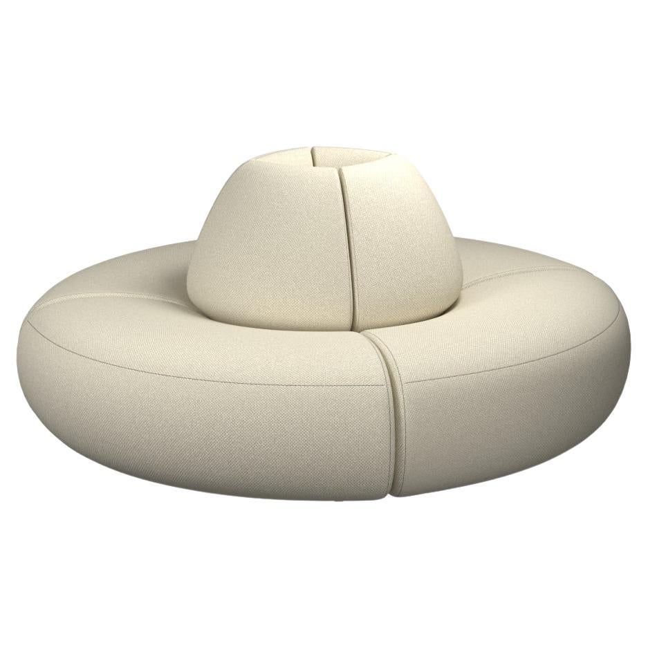 Modular 4 seater Hanabira T2 in easy clean ivory fabric handcrafted by Murmurio