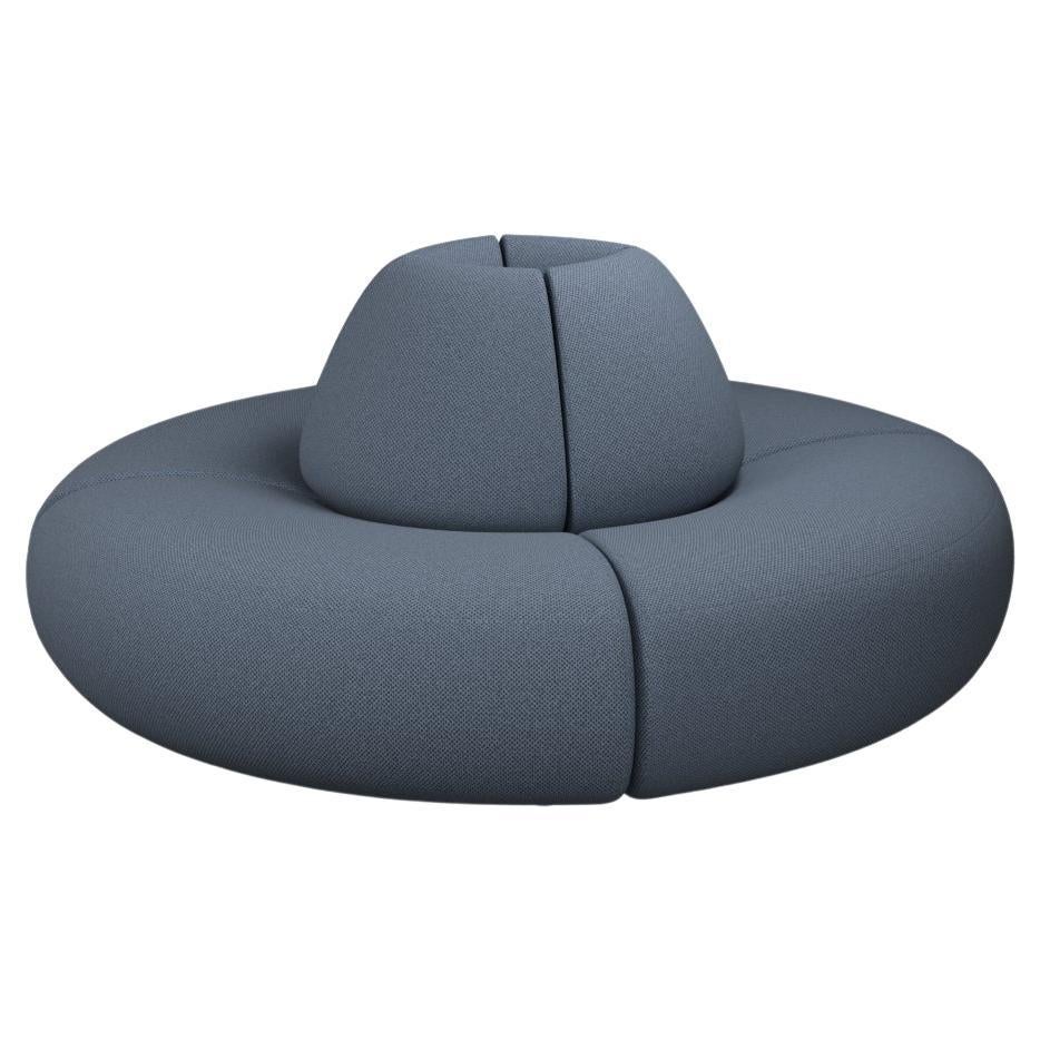 Modular 4 seater Hanabira T2 in E.C Cobalt fabric handcrafted by Murmurio For Sale