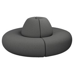 Modular 4 seater Hanabira T2 in E.C dark gray fabric handcrafted by Murmurio