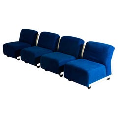 Modular "Amanta 24" sofa by Mario Bellini in premium cobalt blue, Italy 1975