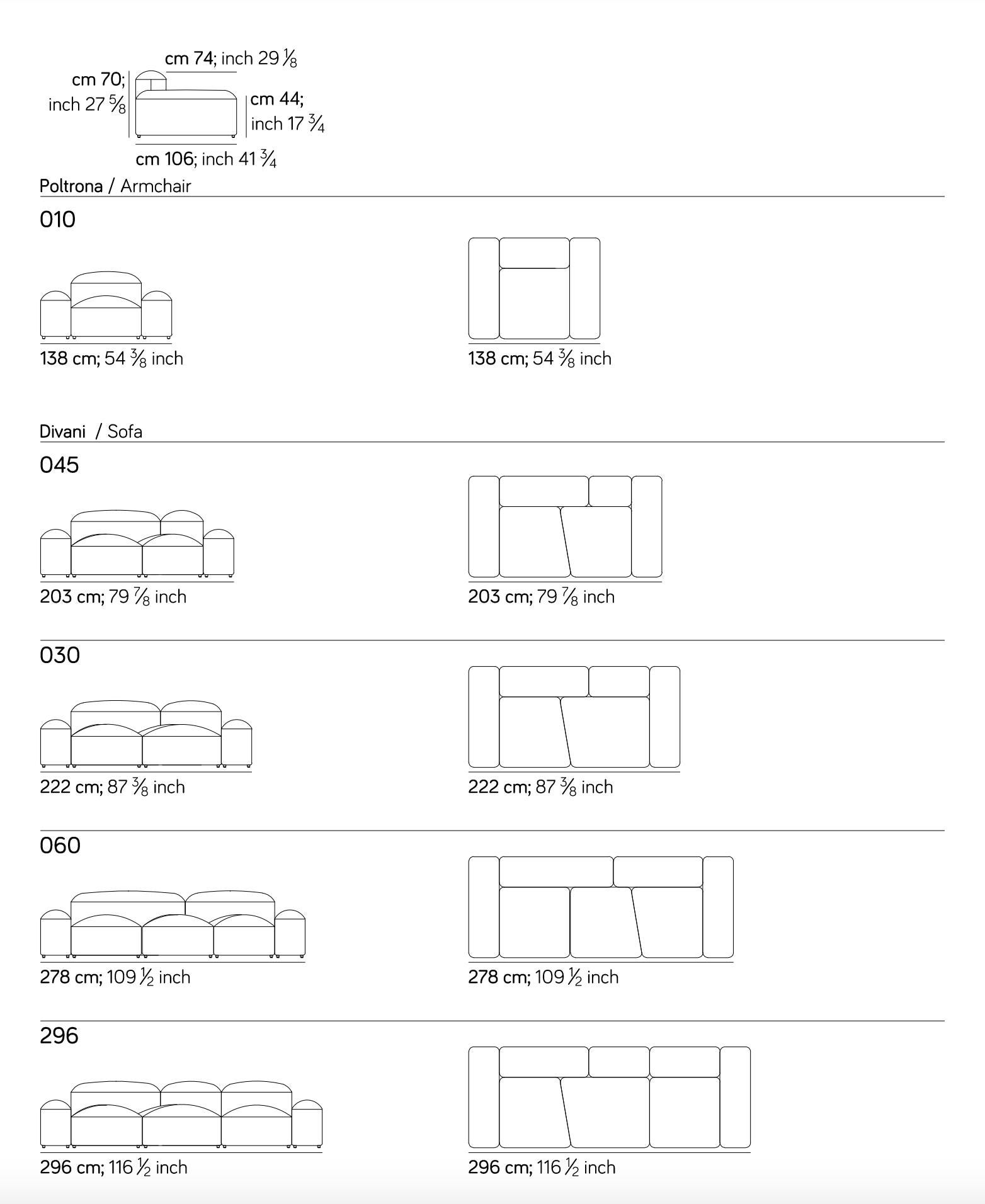 Modular and Customizable Sofa 'Lapis' 030 For Sale 1